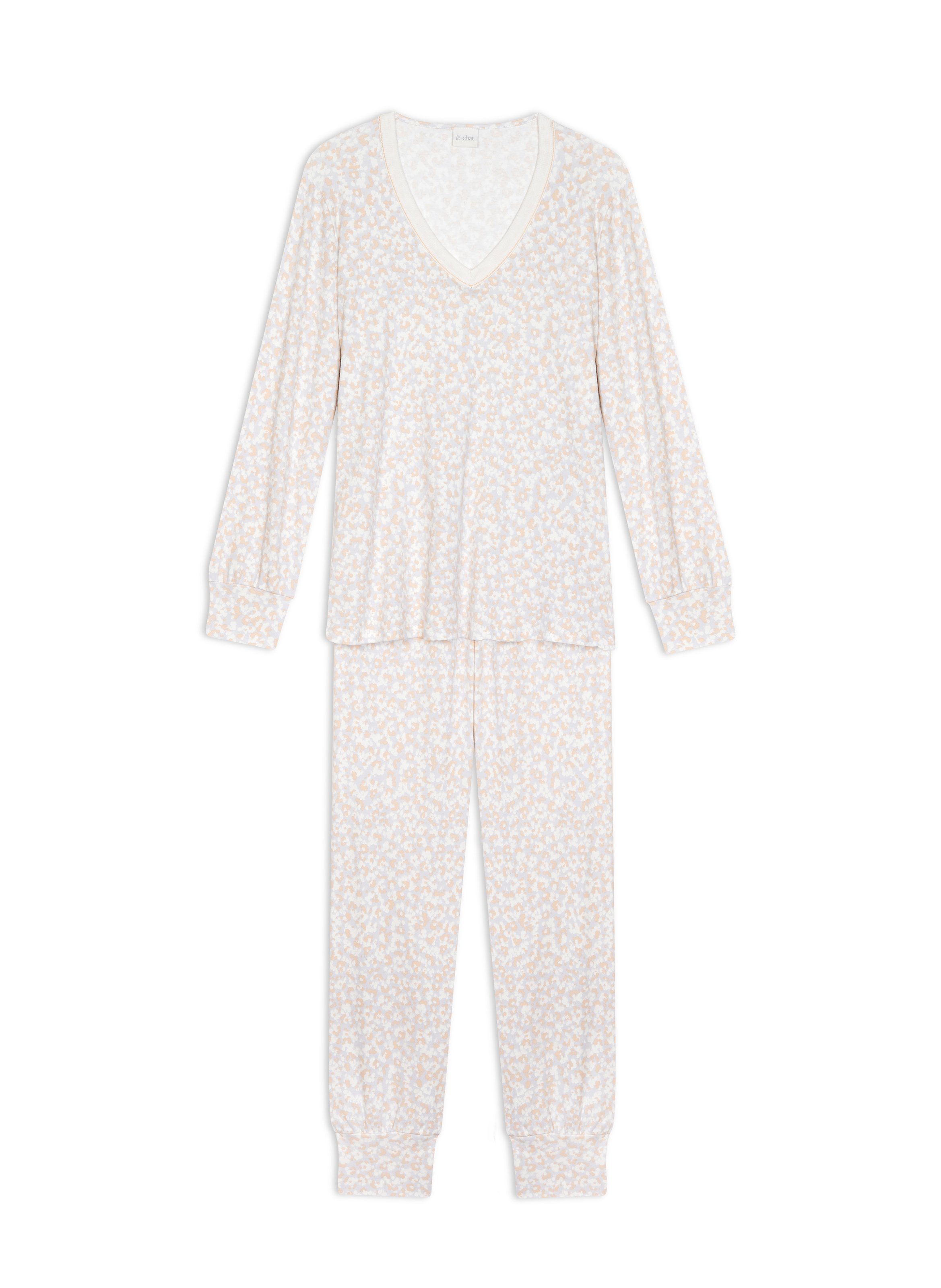 Pyjama en coton linette 102 LE CHAT Multicolore