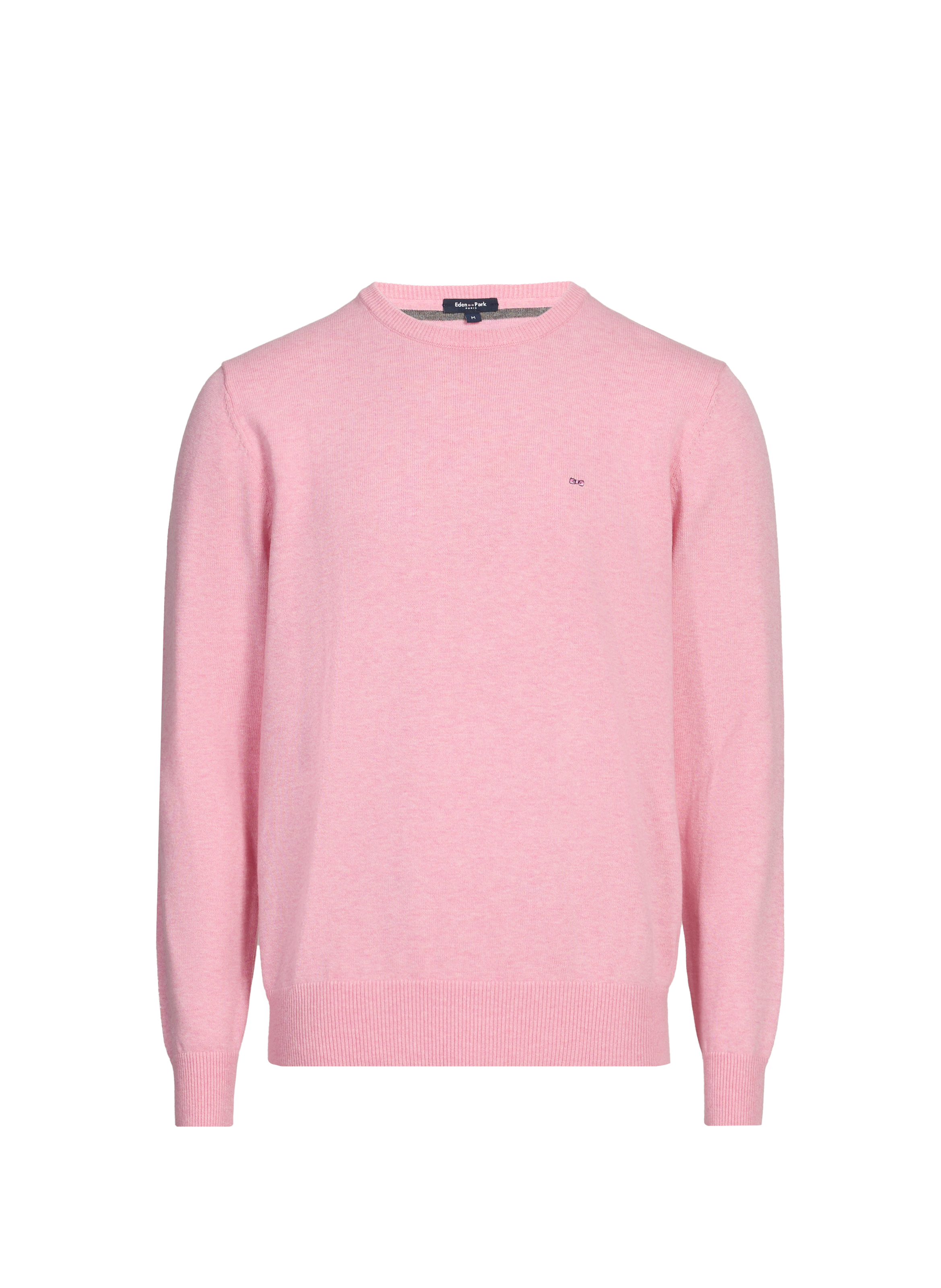Pull col rond en laine et coton Rose by EDEN PARK EDEN PARK Pull col rond en laine et coton Rose