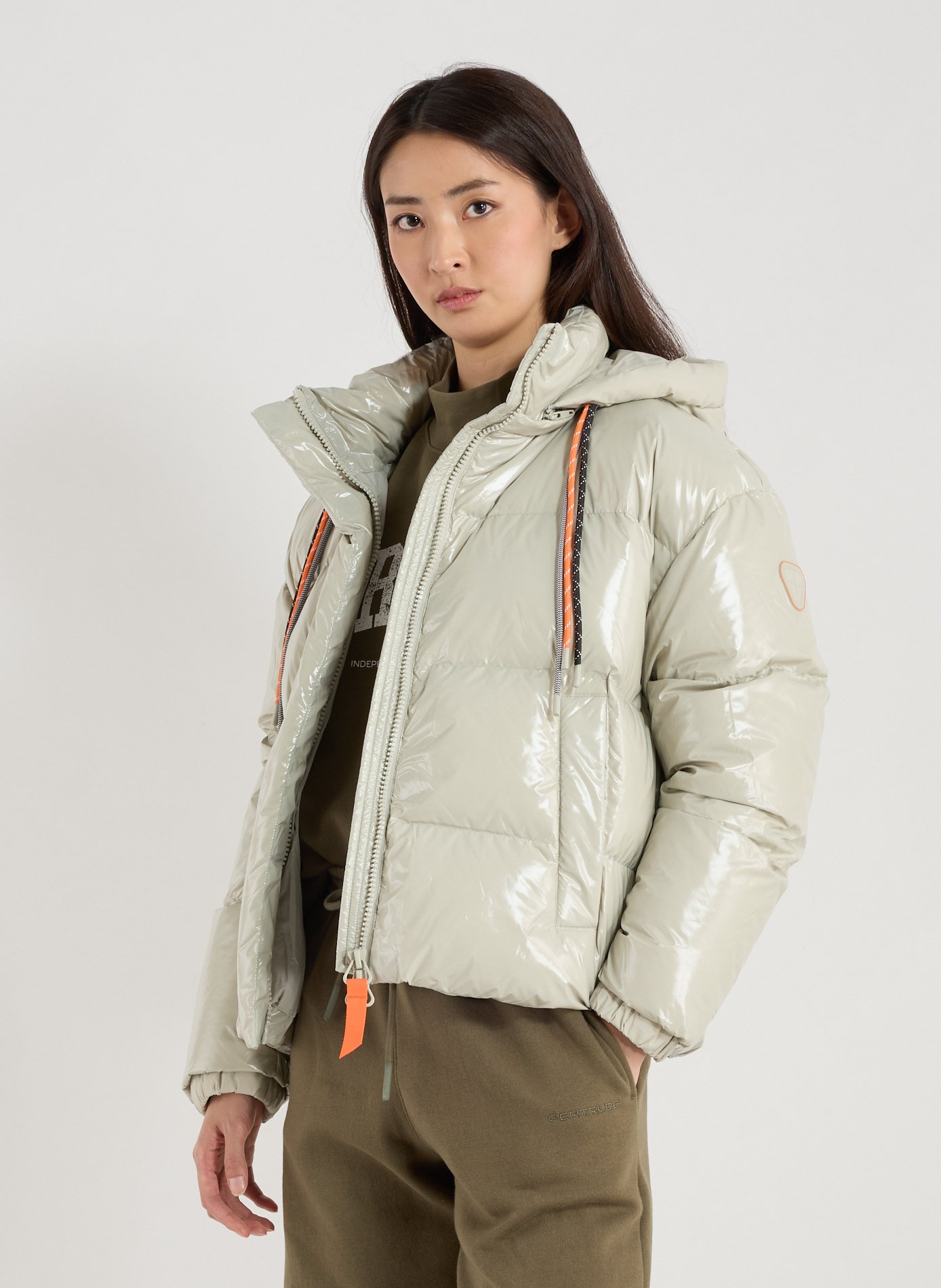 GERTRUDE ET GASTON Doudoune matelassée à capuche amovible Vert