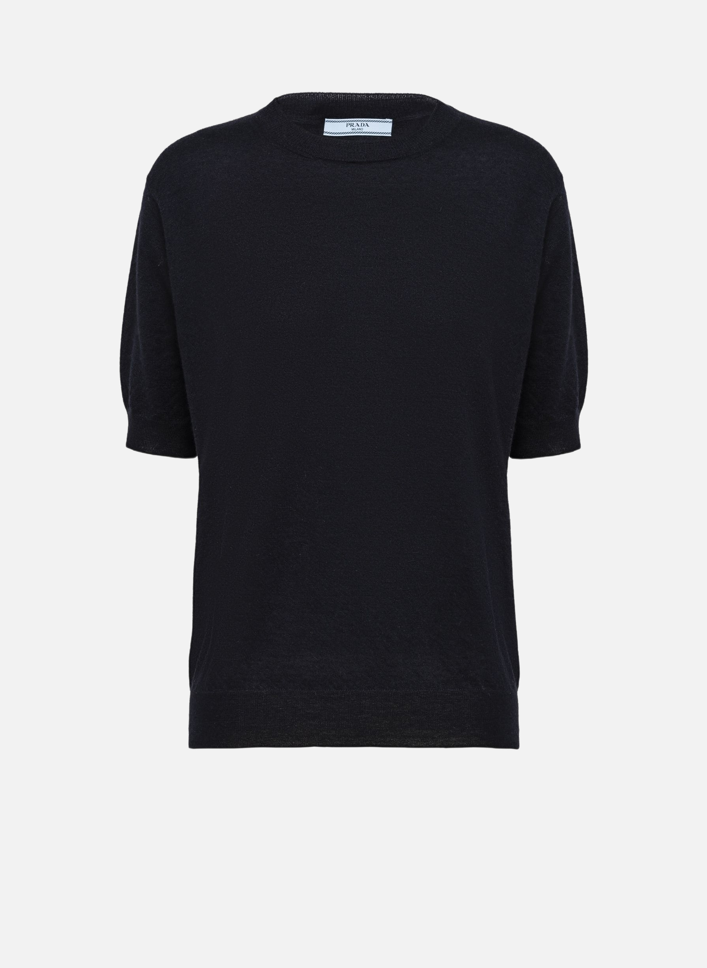 Pull à col rond en cachemire PRADA Bleu