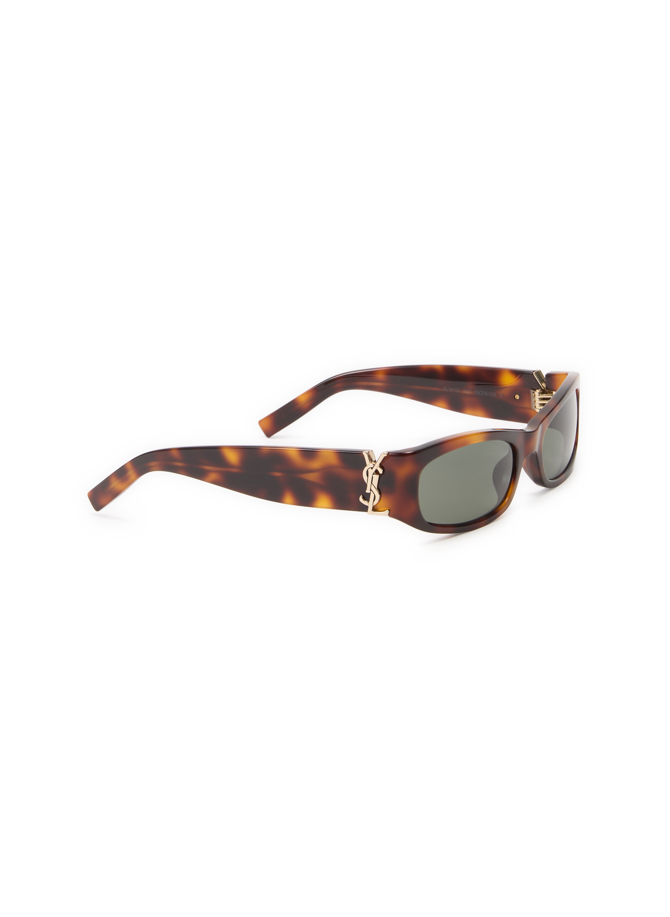 Rectangular acetate sunglasses SAINT LAURENT Brown