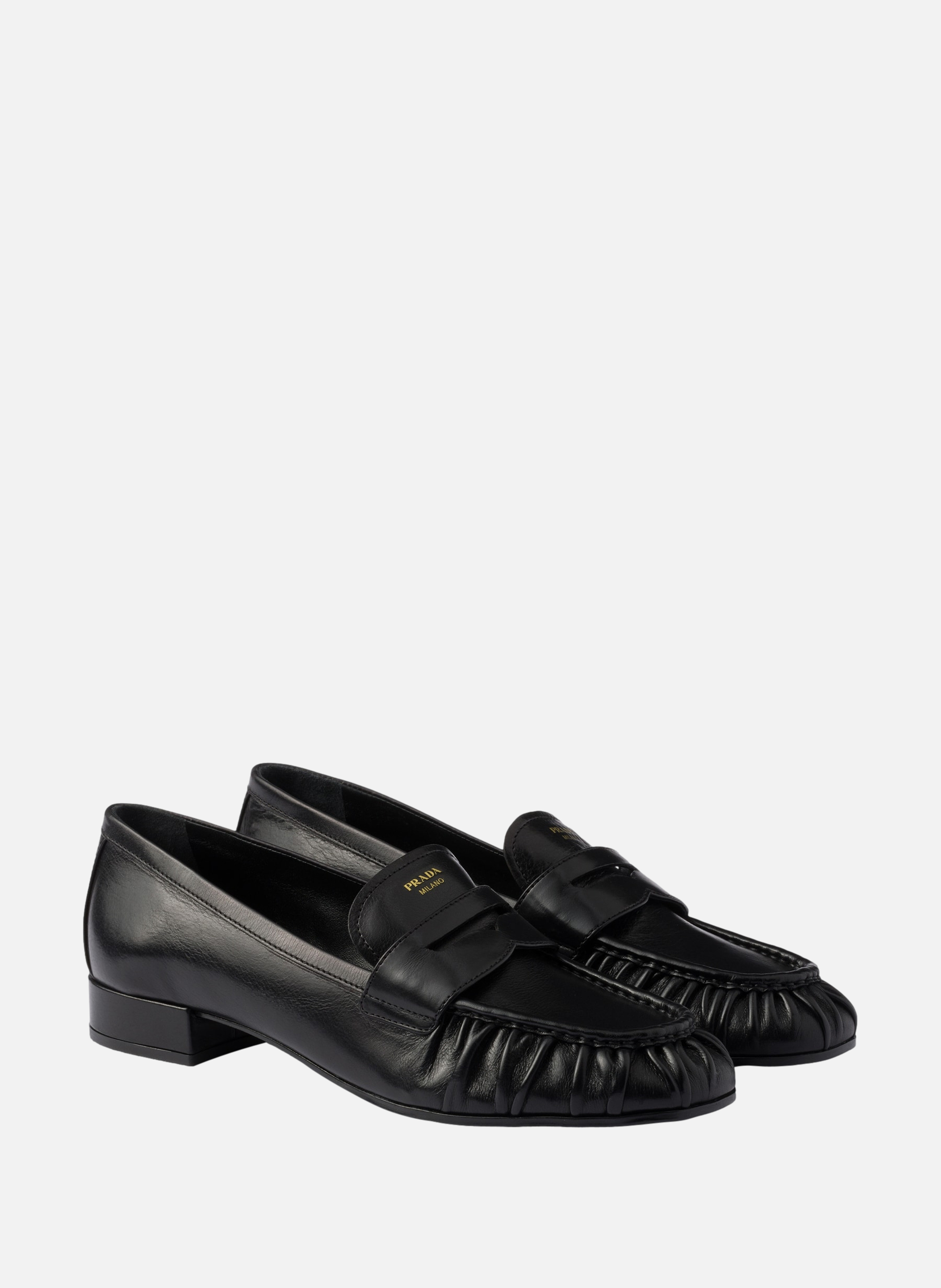 Mocassins en cuir PRADA Noir