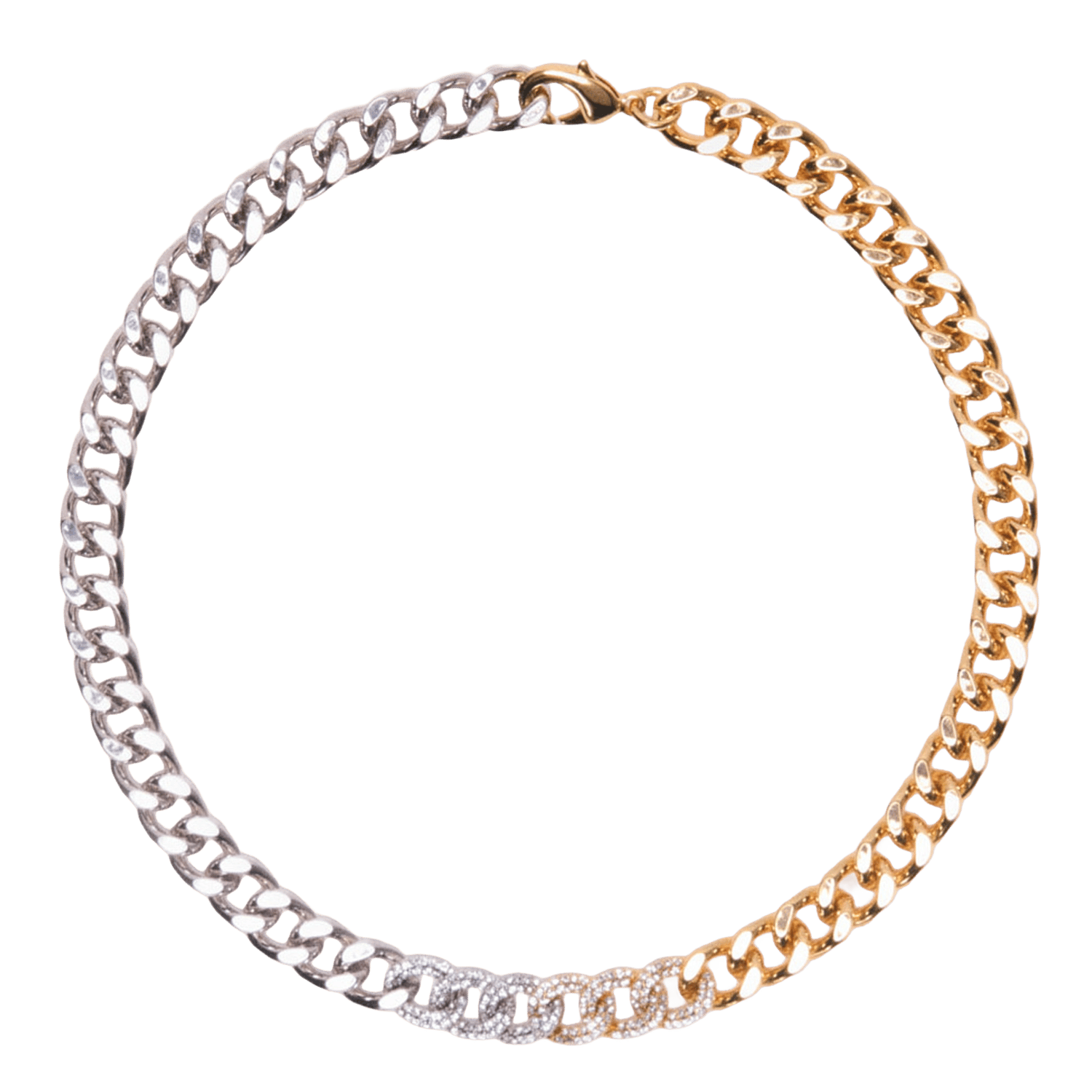 Collier maillon en laiton MAJE Doré