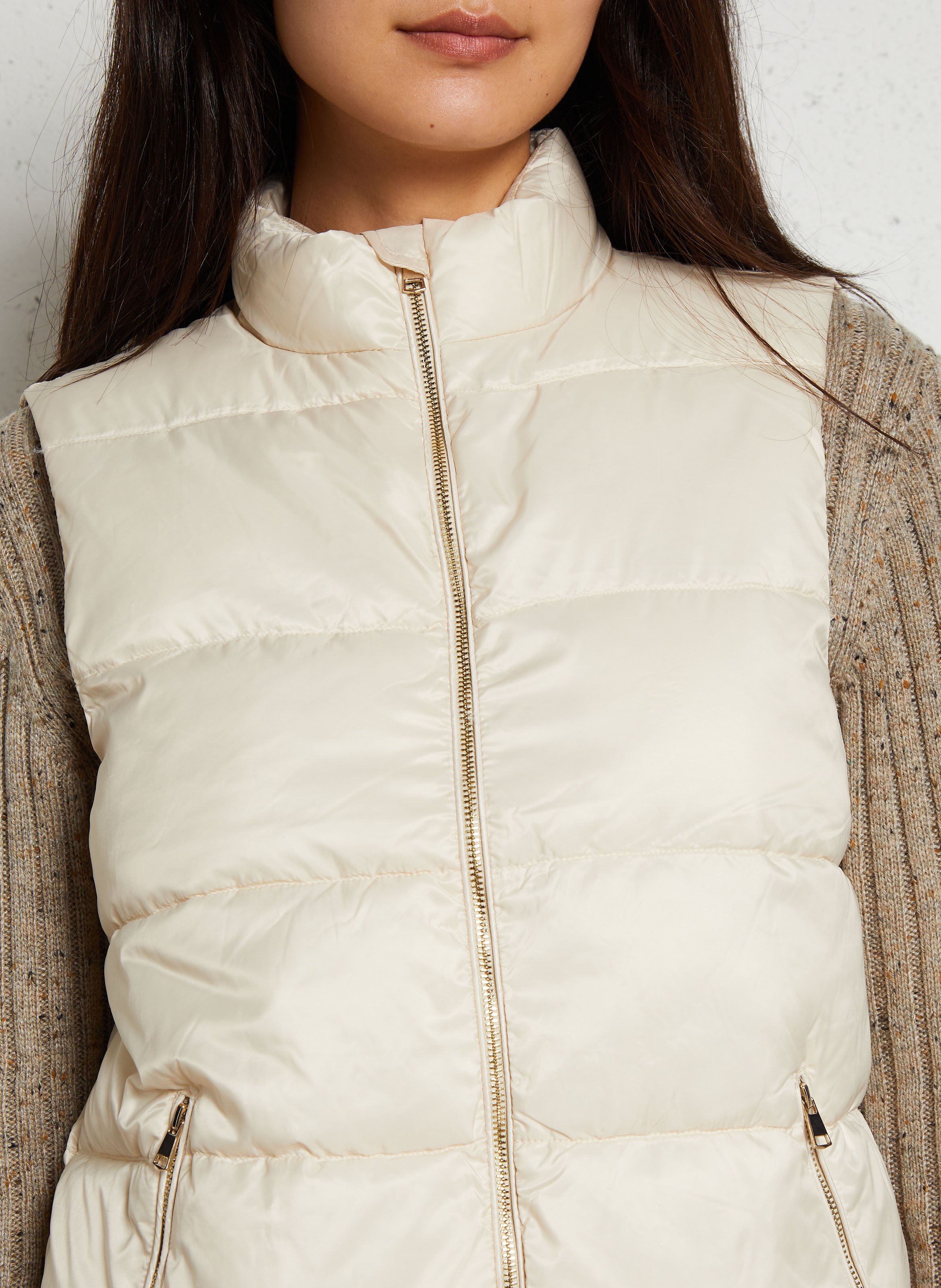 Doudoune sans manches col montant droite matelassée ali MAISON 123 Blanc