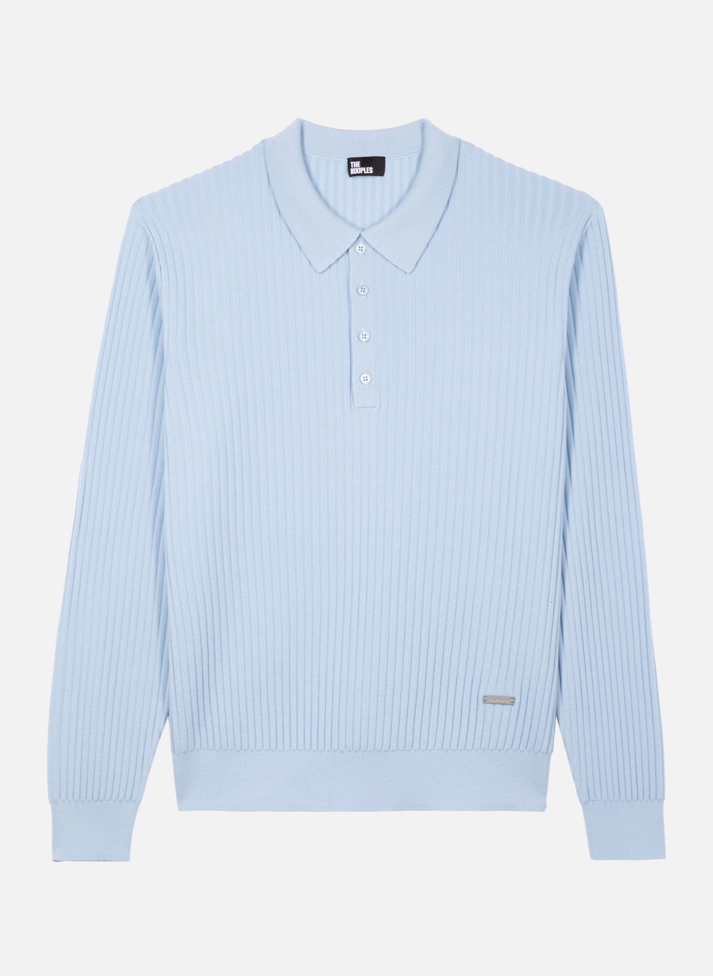 Pull col polo en laine mérinos THE KOOPLES Bleu