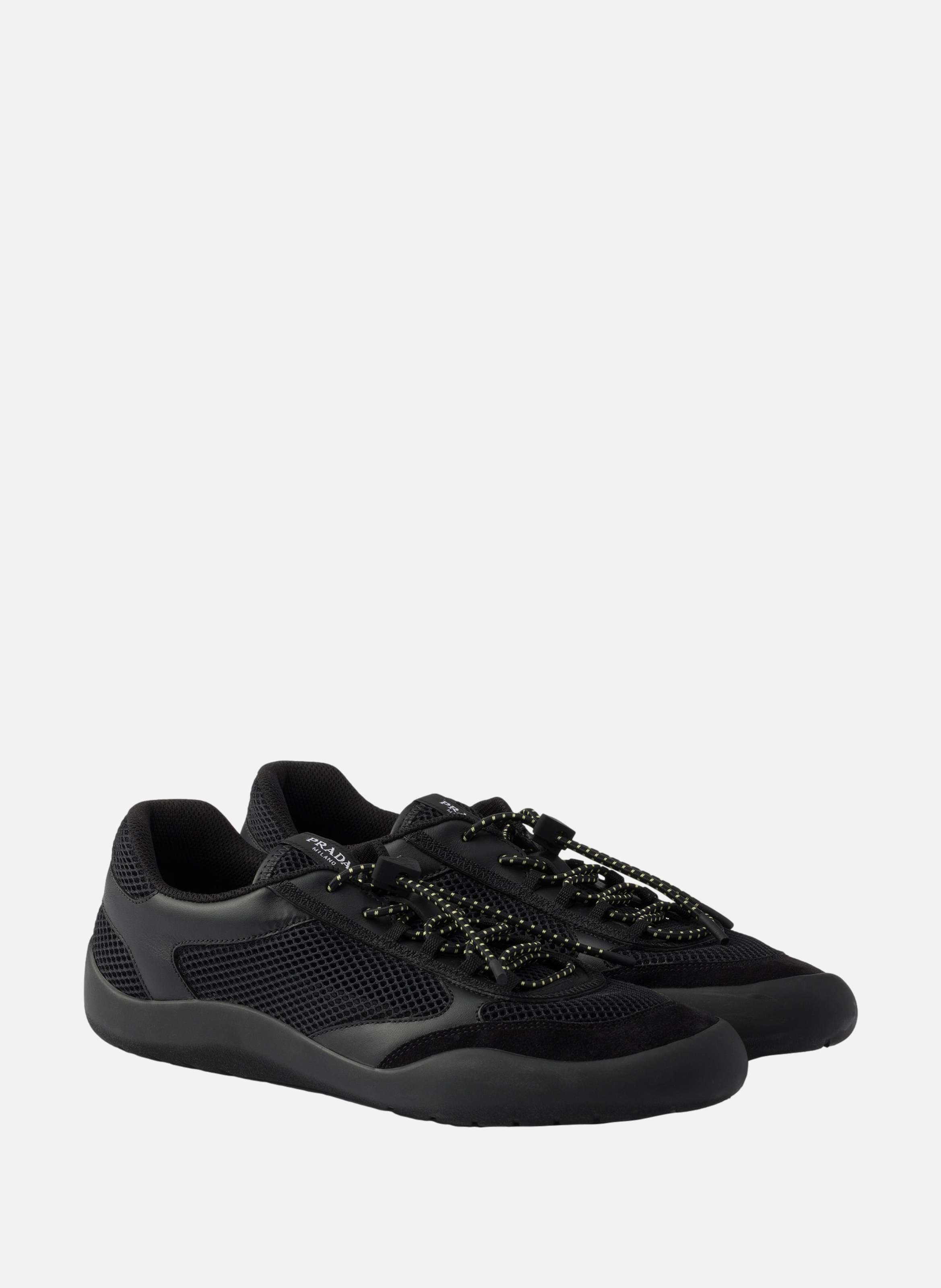 Baskets speedrock en mesh PRADA Noir