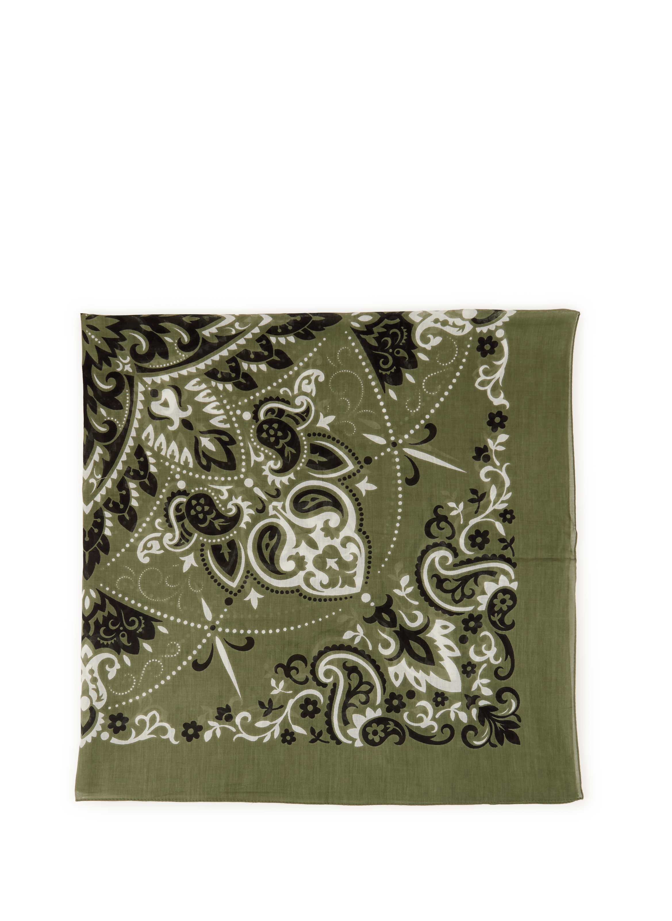Quadratisches Bandana-Tuch aus Baumwolle MAISON LECOMTE FLAMENT Grun