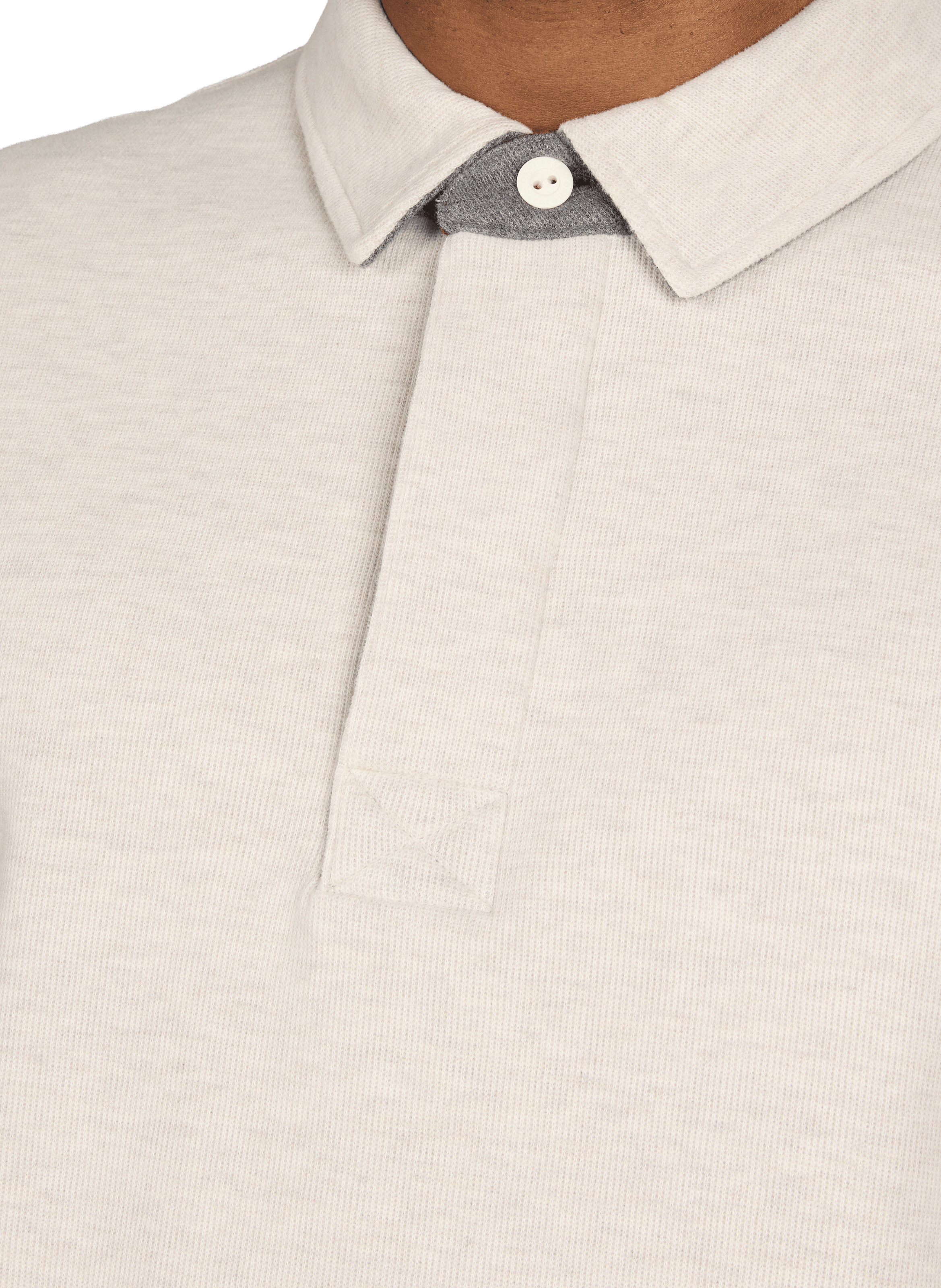 Long-sleeved cotton polo shirt GANT Beige