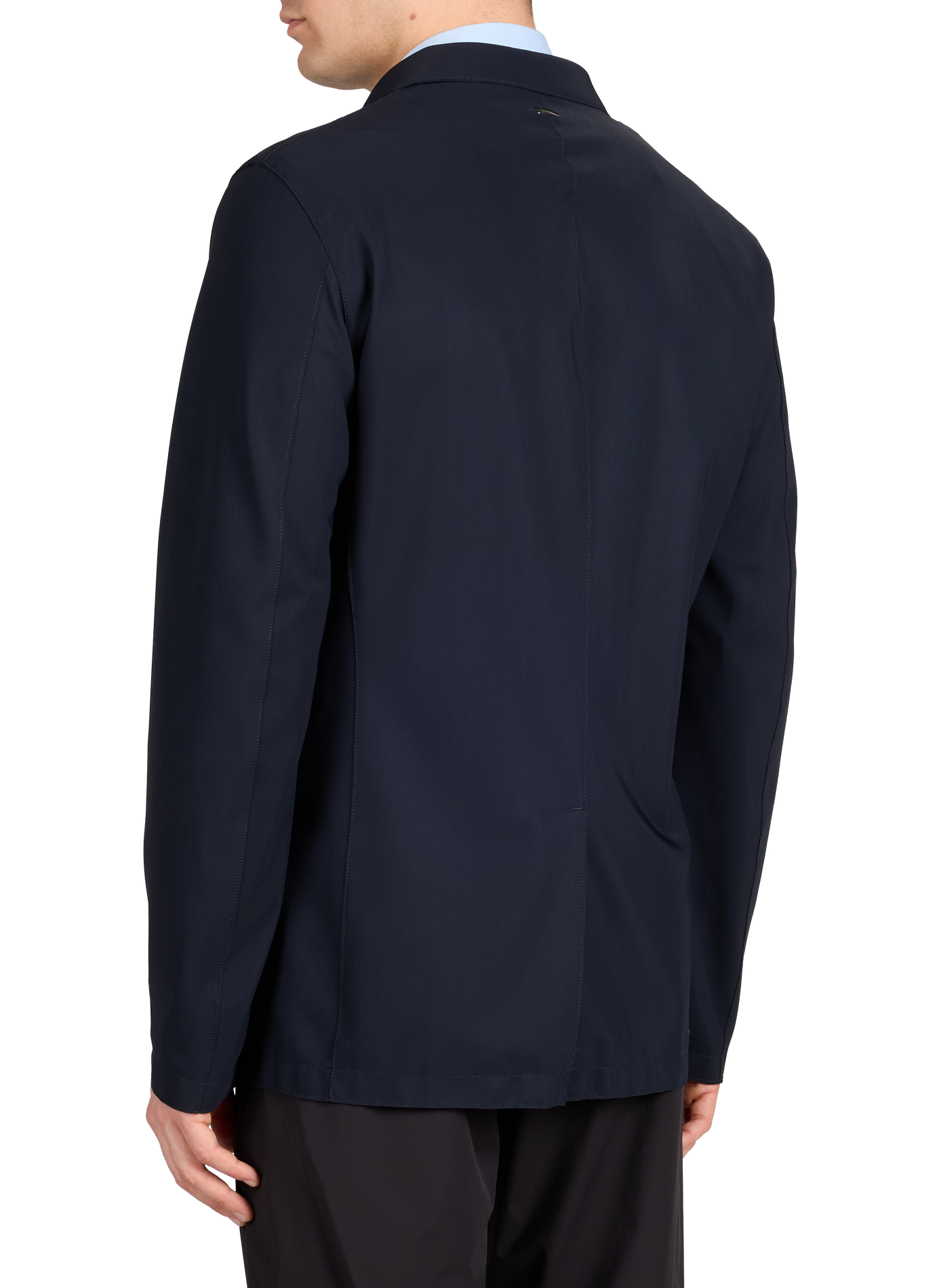 Solid straight blazer HERNO Blue