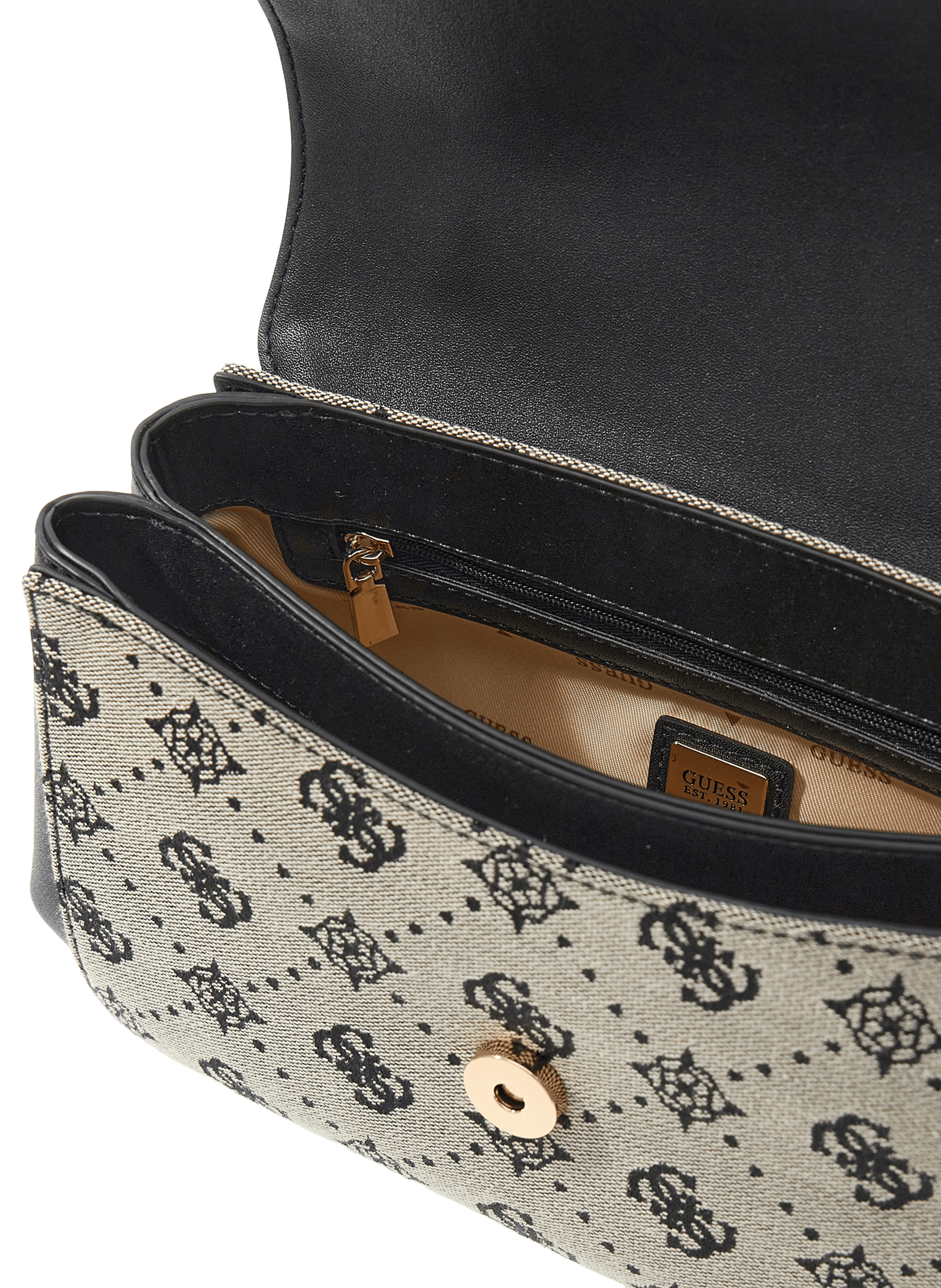 Melinda printed handbag GUESS Black