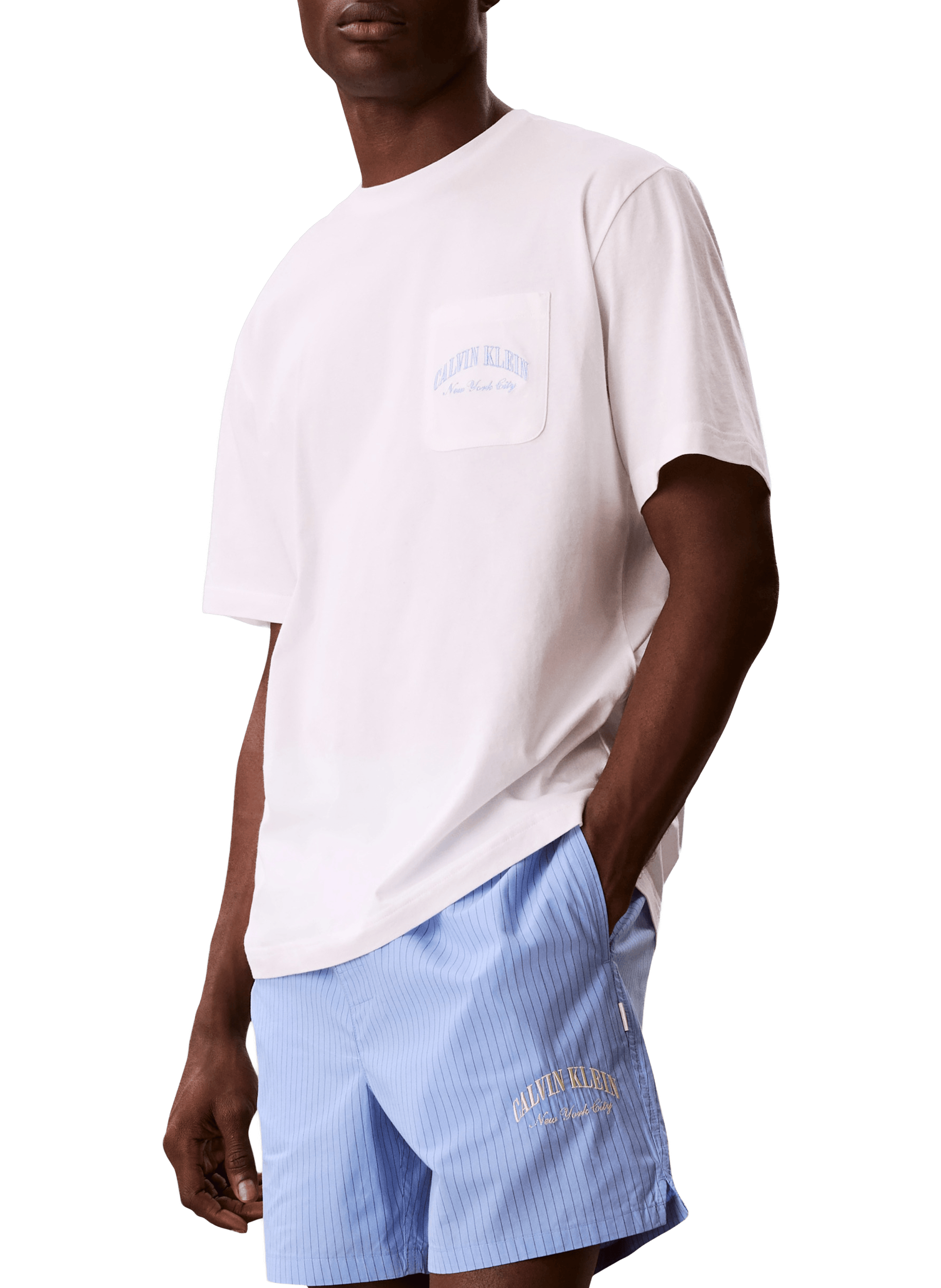 Striped cotton shorts CALVIN KLEIN White