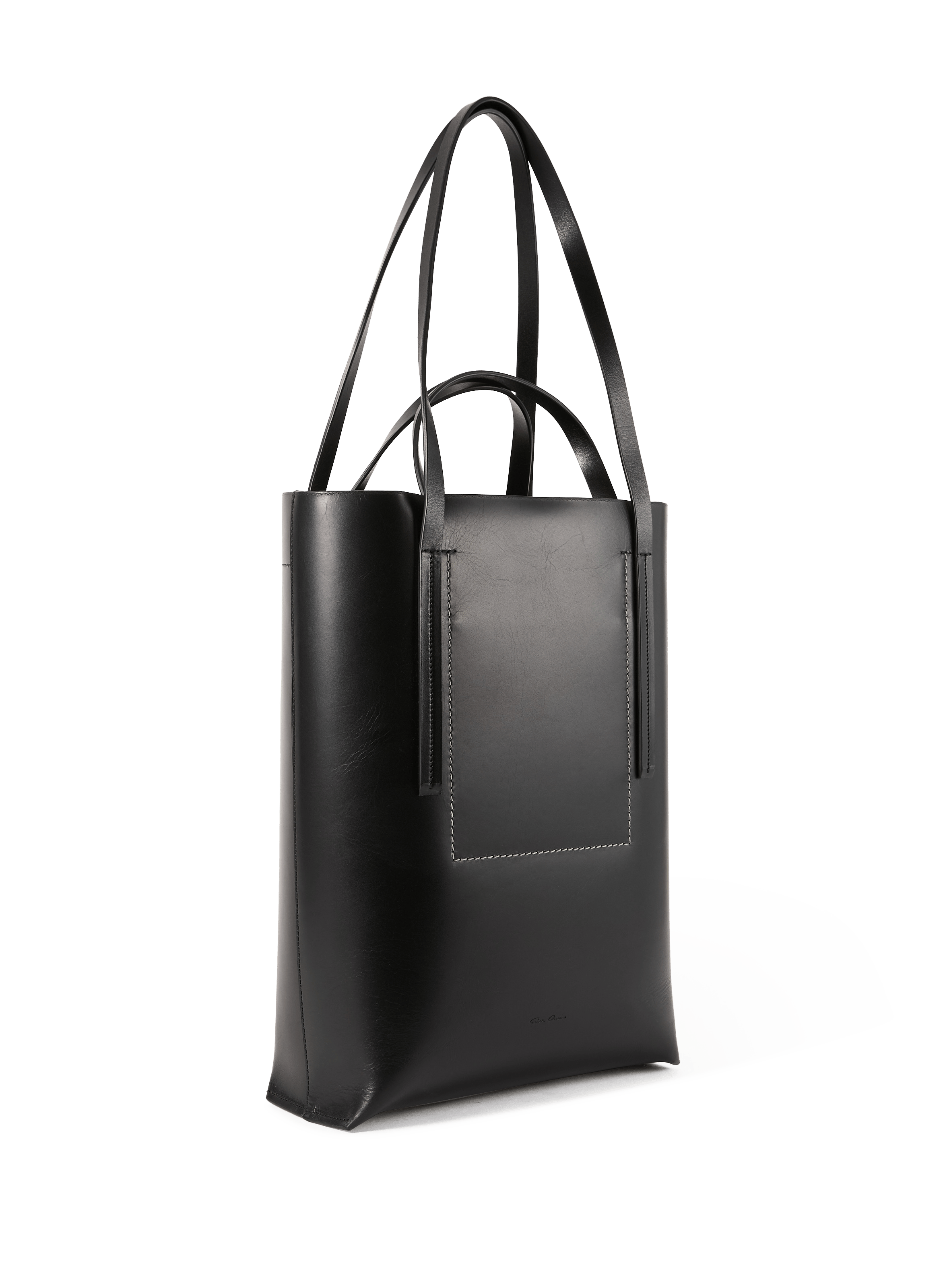 Smooth leather tote bag RICK OWENS Black