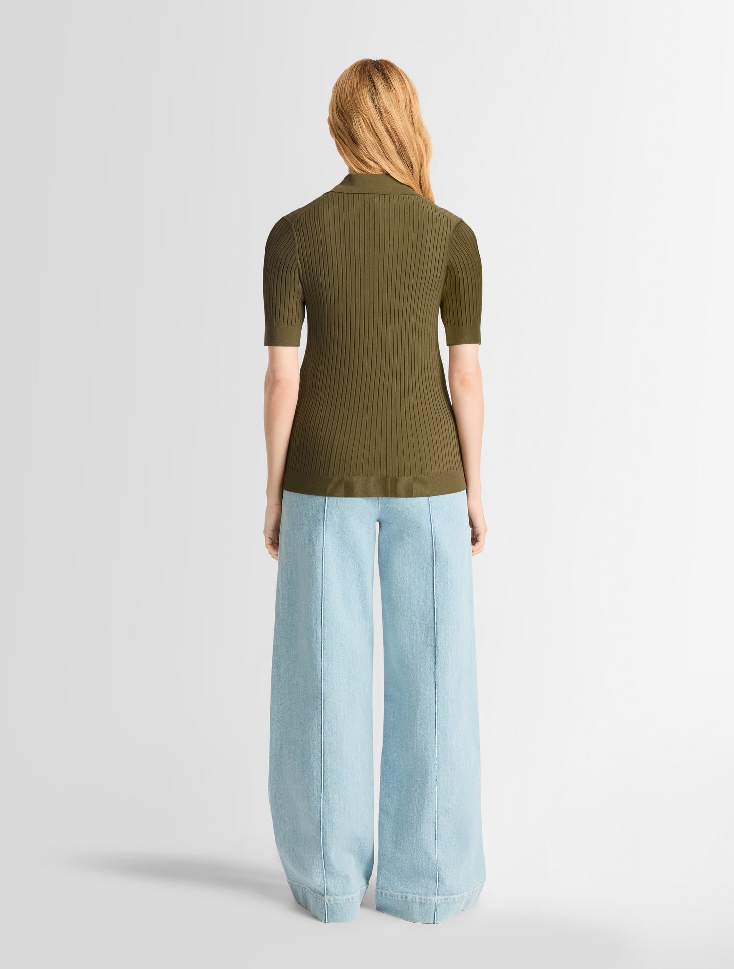 Polo manches courtes vera col polo coupe ajustée FUSALP Kaki