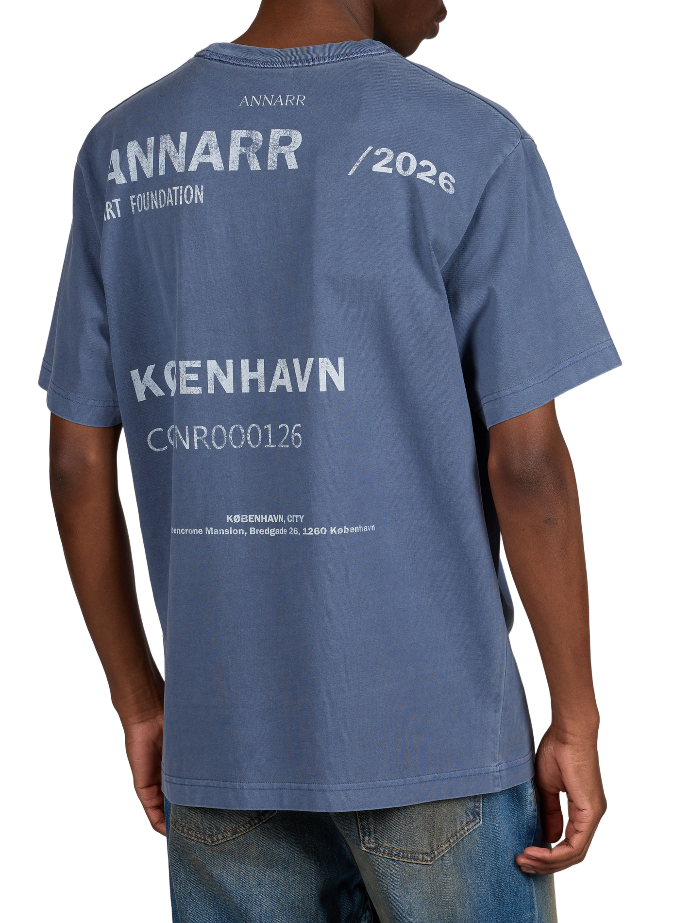 T-shirt imprimé col rond en coton ANNARR Gris