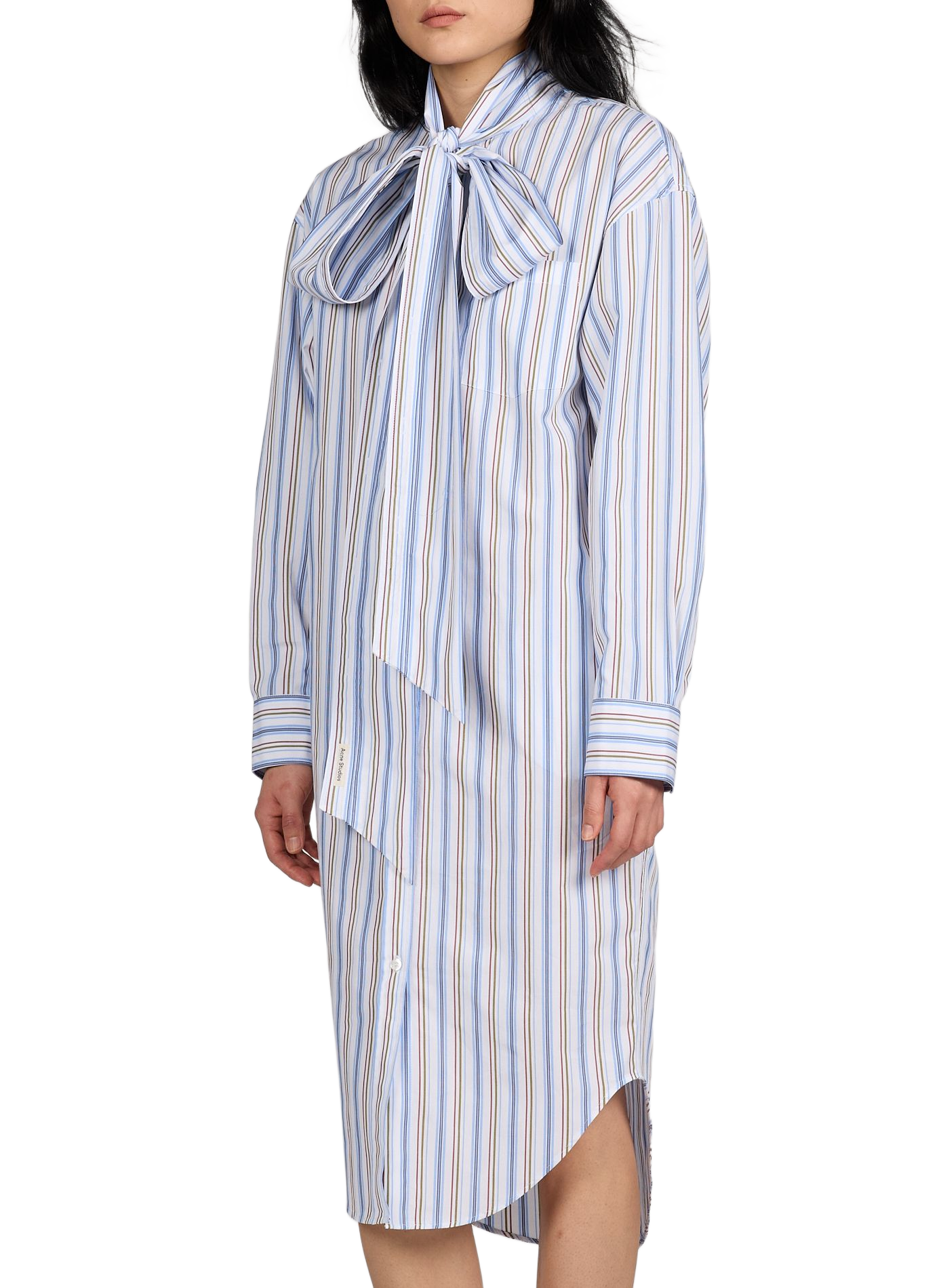 Robe chemise à rayures en coton ACNE STUDIOS Multicolore