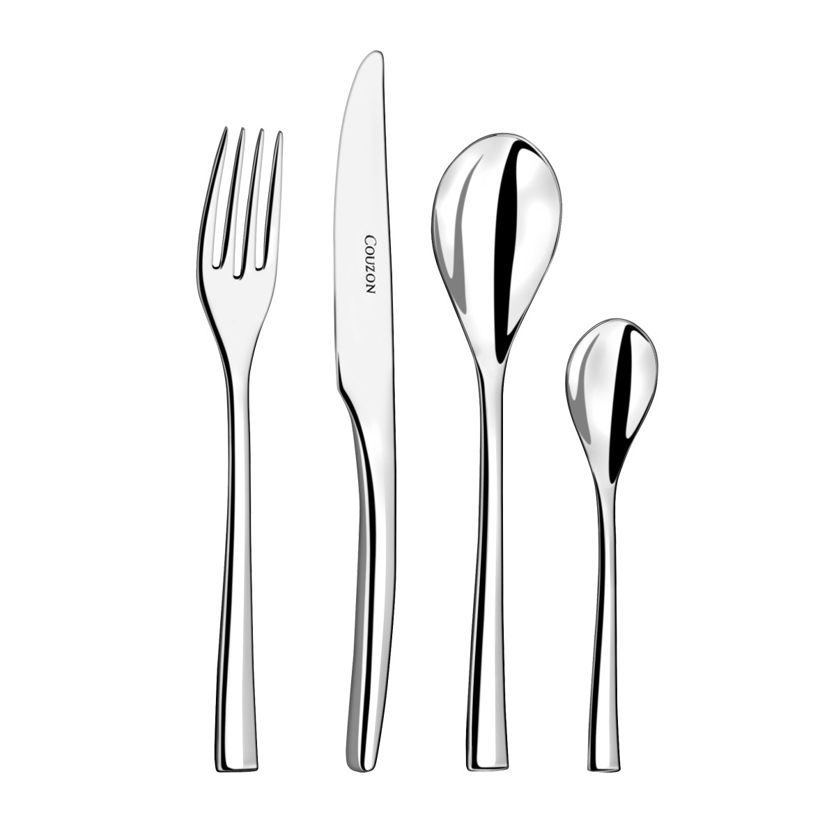 Steel - ménagère 50 pièces en coffre bois COUZON Argent