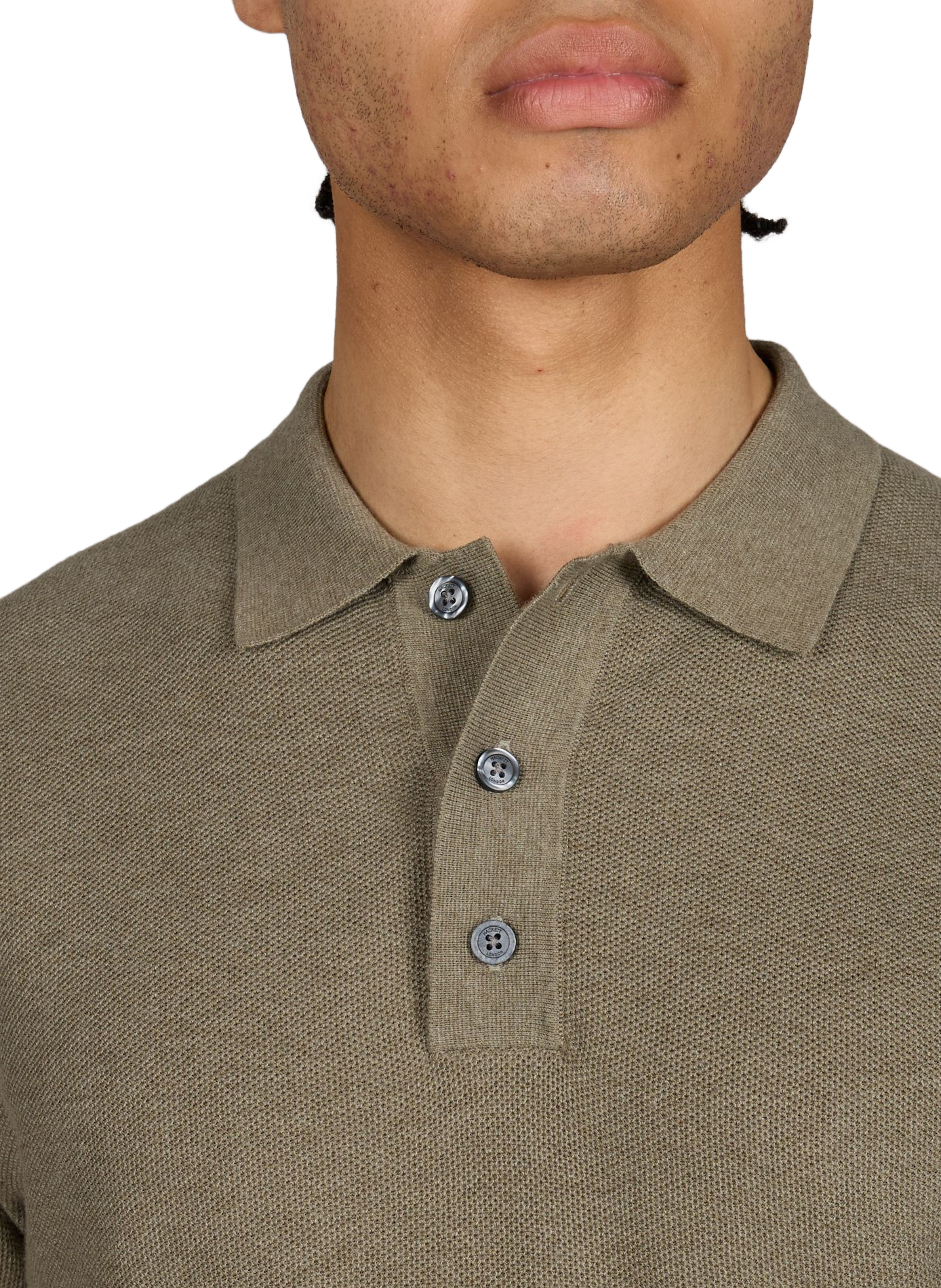 Short-sleeved polo in piqué cotton and cashmere HACKETT Green