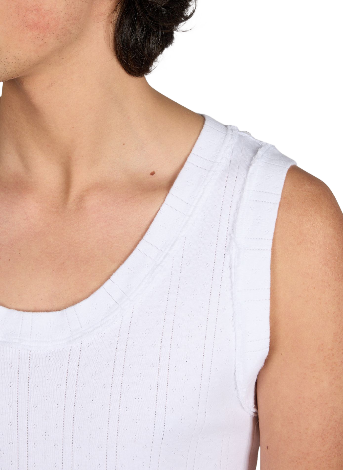Straight cotton tank top CAMIEL FORTGENS White