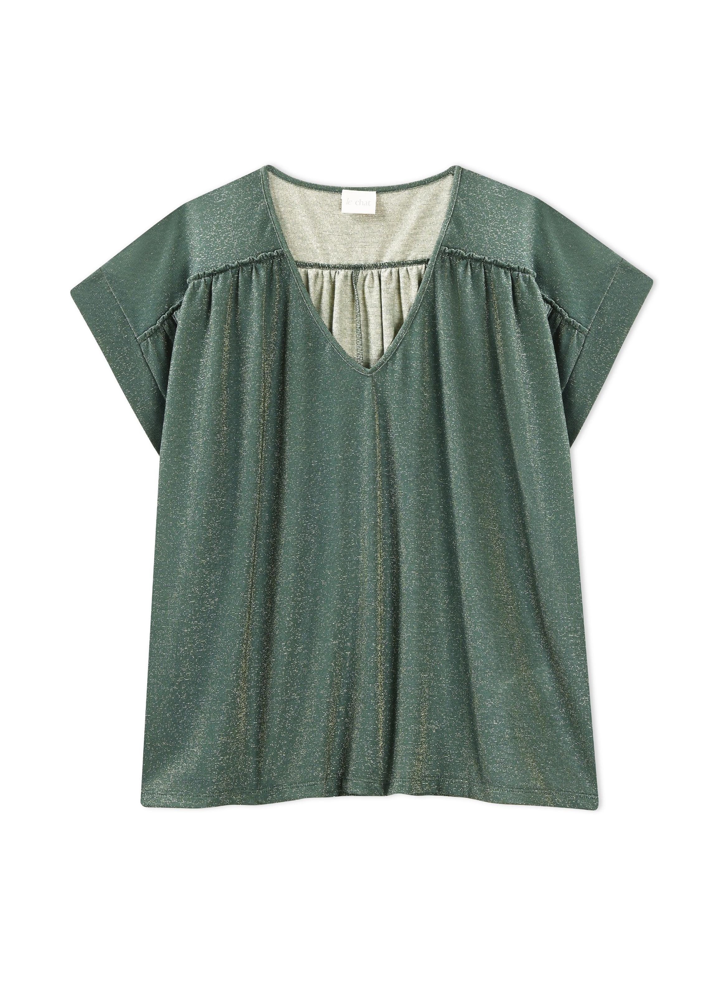 Tee-shirt en maille lurex coco 230 LE CHAT Vert