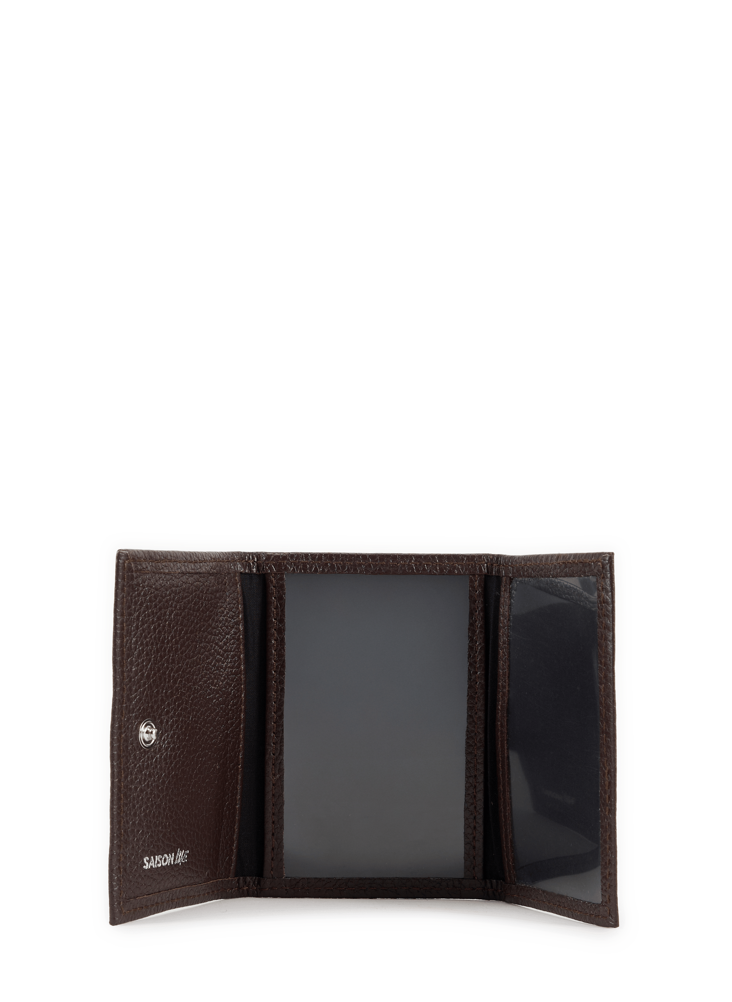 Three-fold leather card holder SAISON 1865 Brown