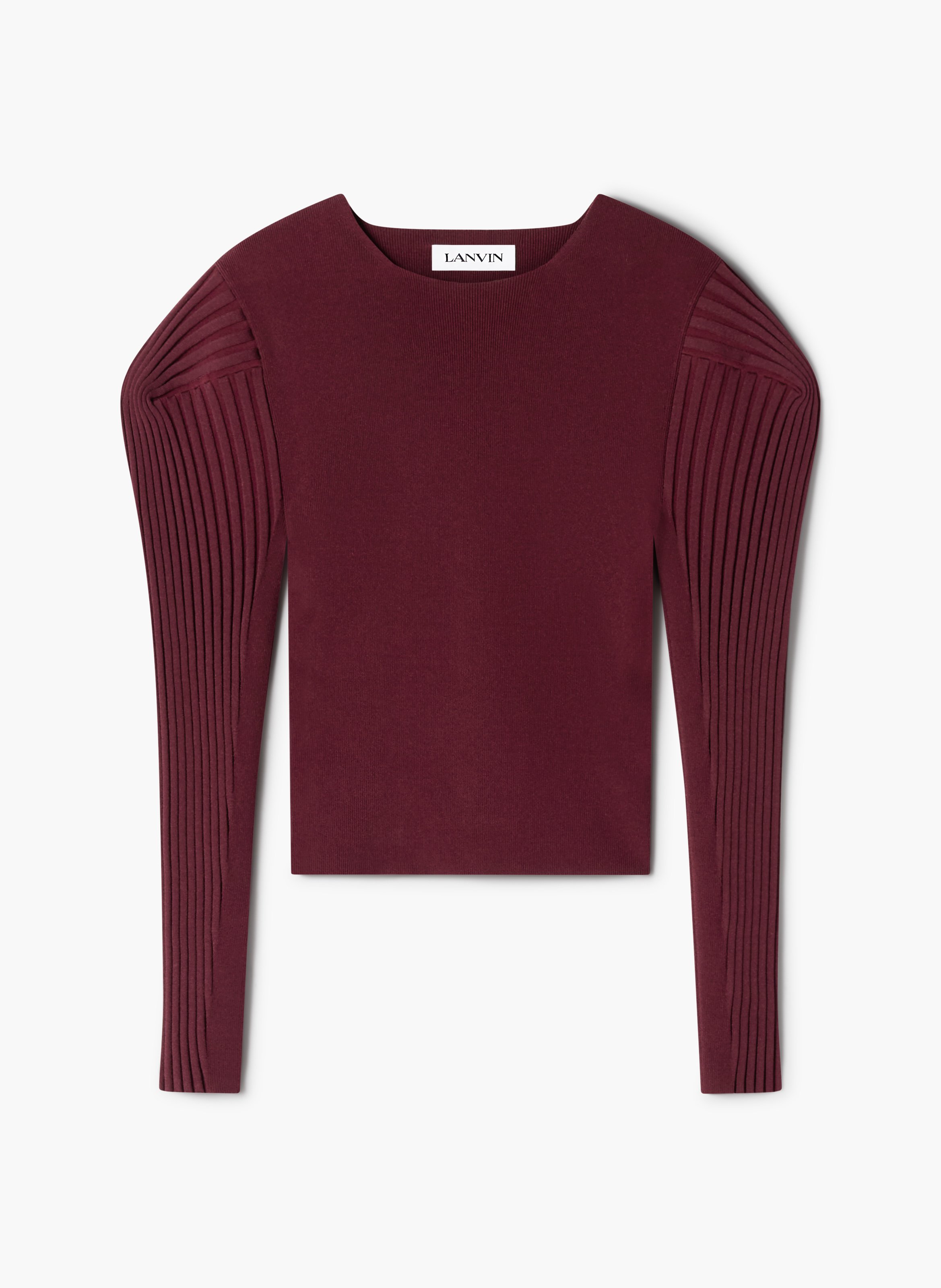 Pull à plastron en viscose LANVIN Rouge