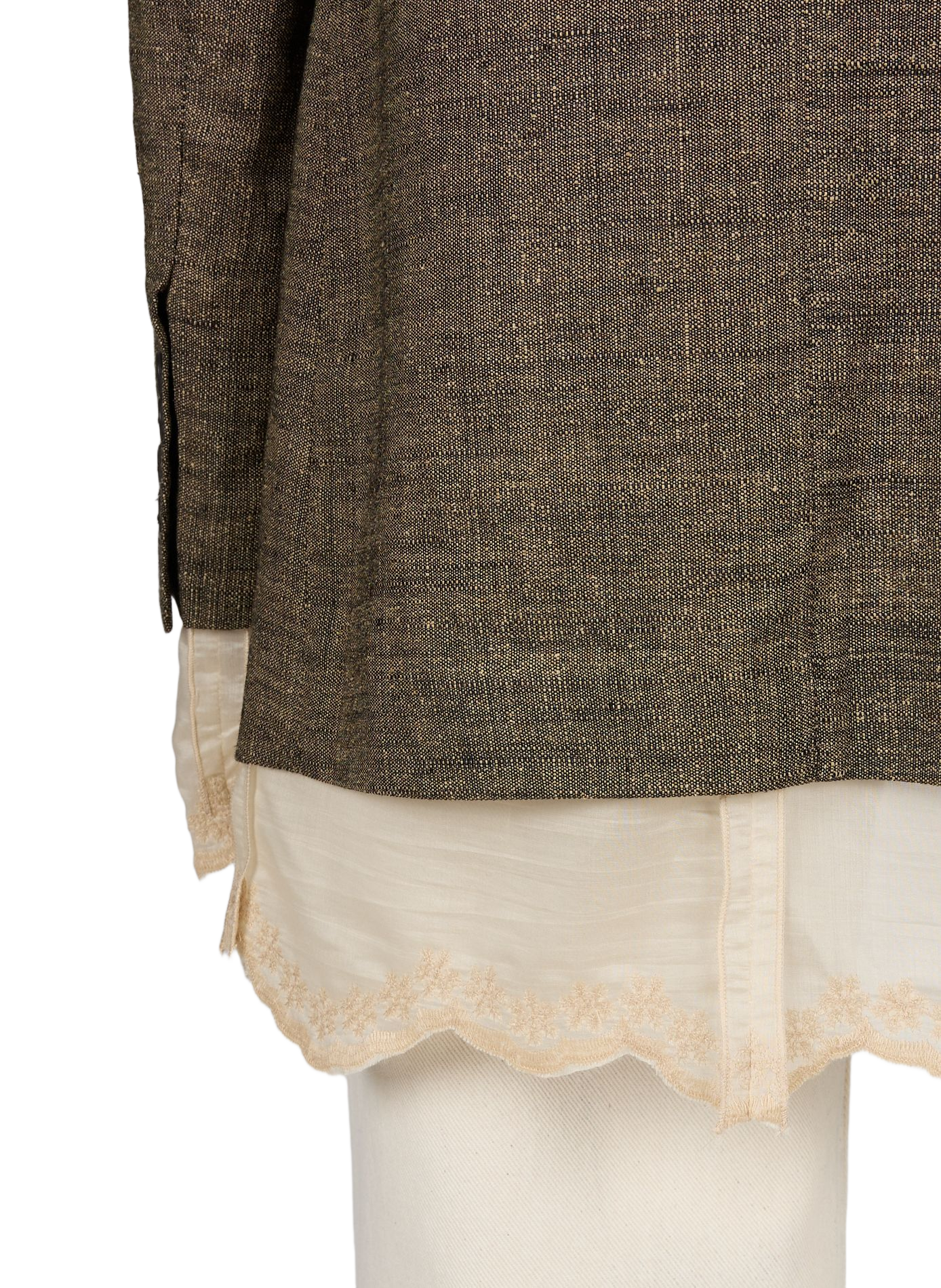 Blazer col tailleur en lin mélangé OUR LEGACY Beige