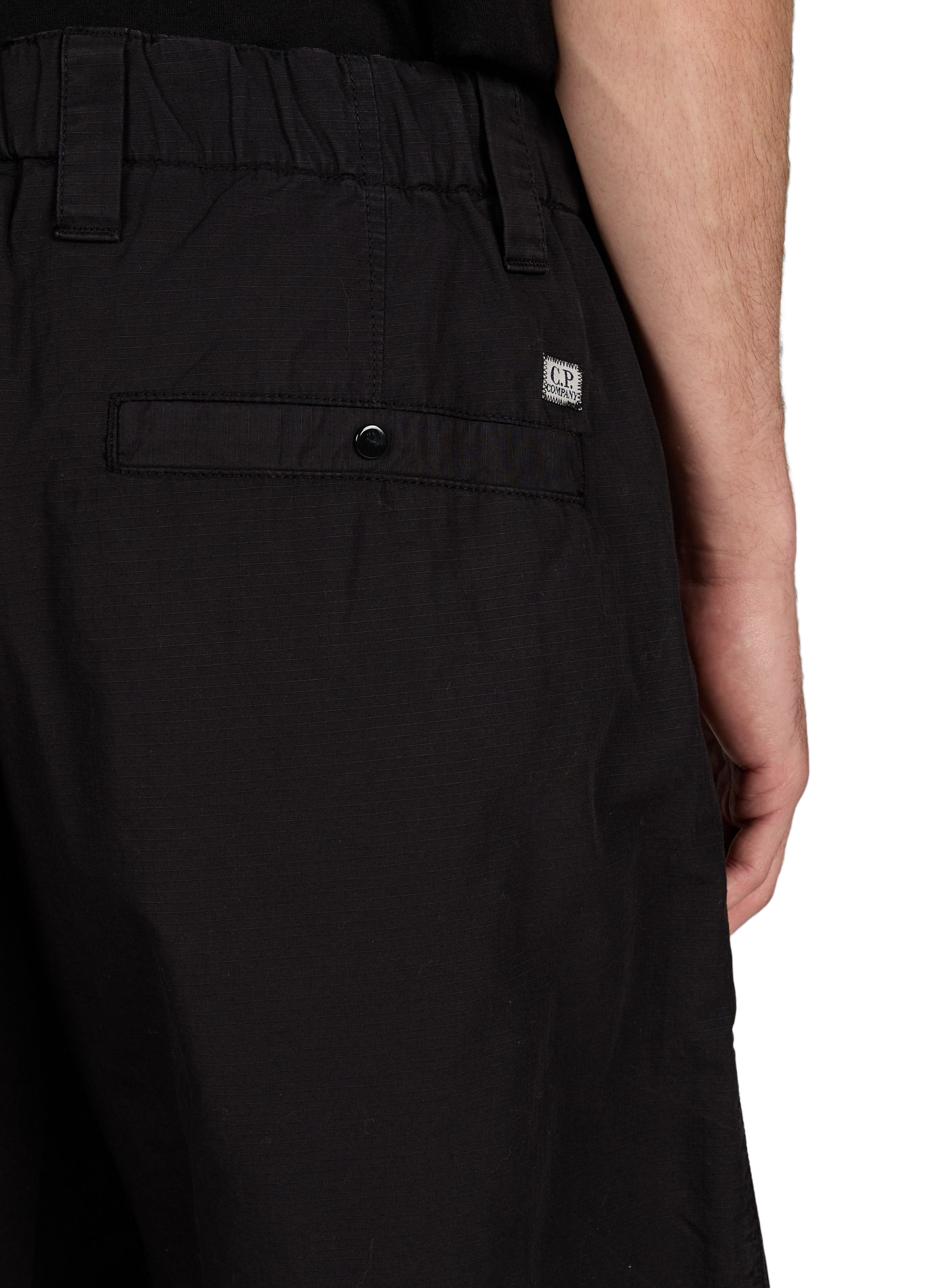 Short cargo with a loose fit in cotton CP COMPANY Black