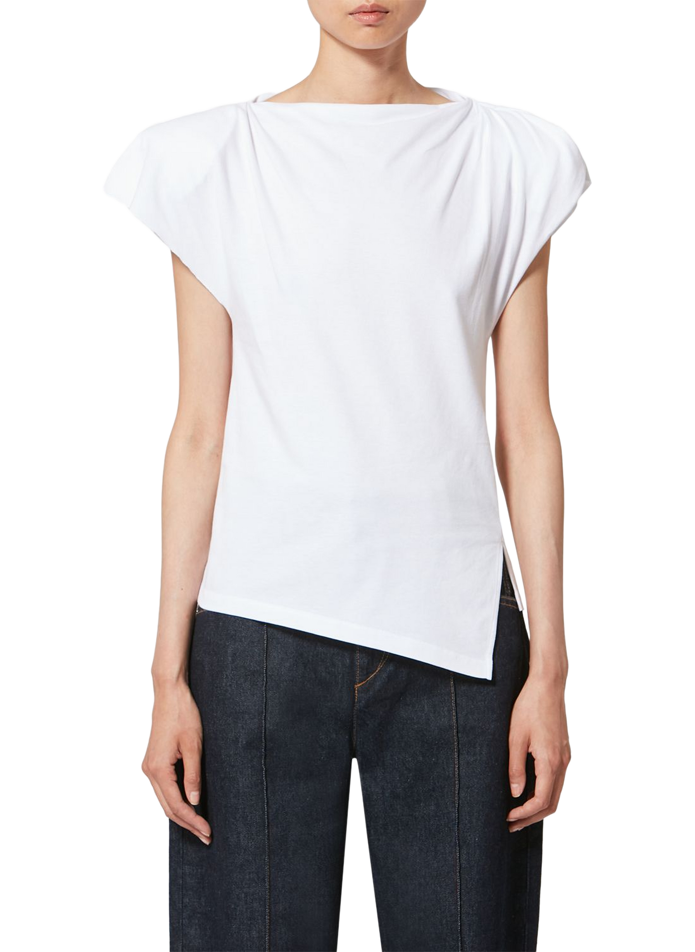 Asymmetric organic cotton Sebani T-shirt ISABEL MARANT White