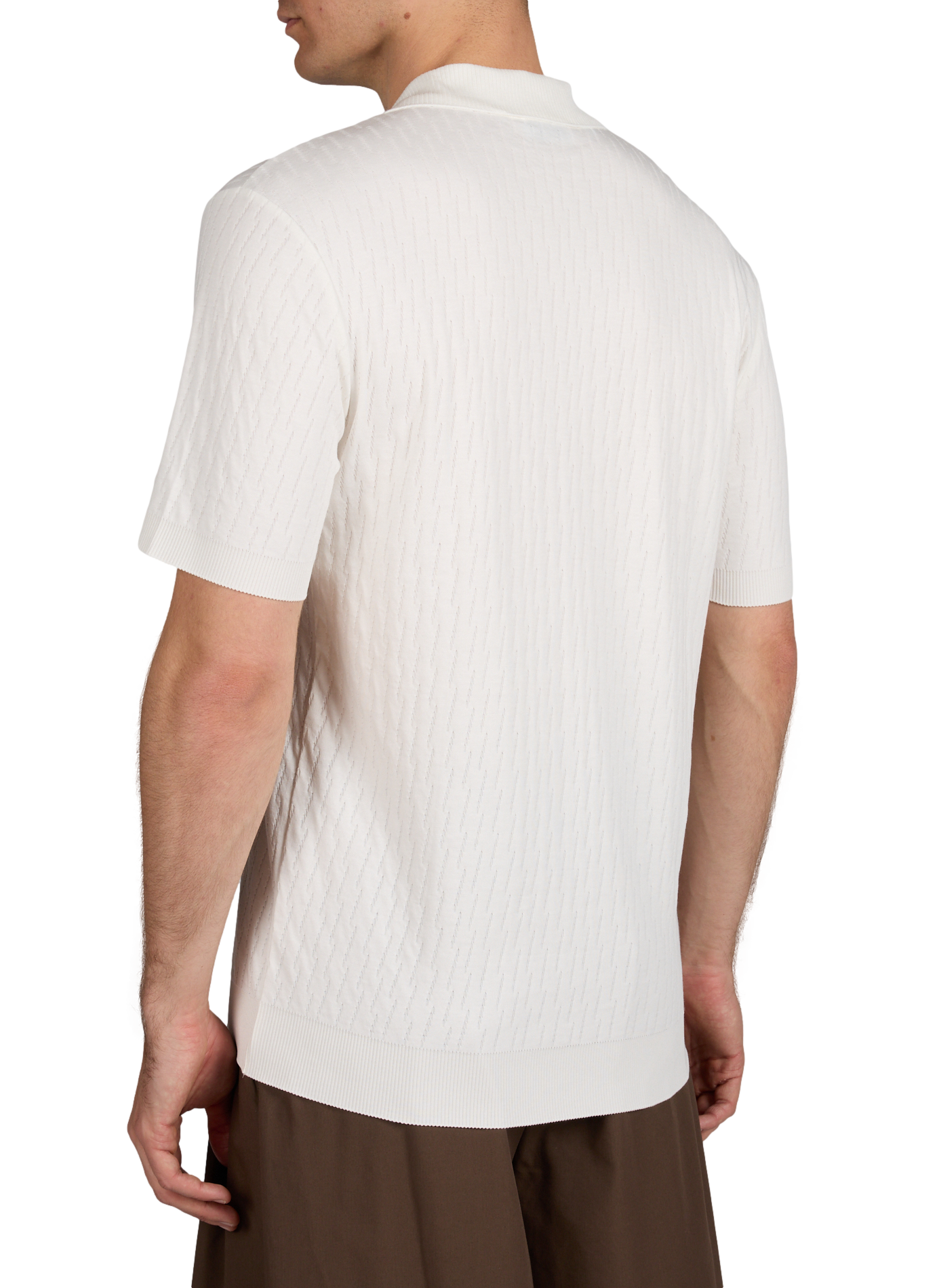 Kurzarm-Poloshirt aus Baumwolle ETON Beige