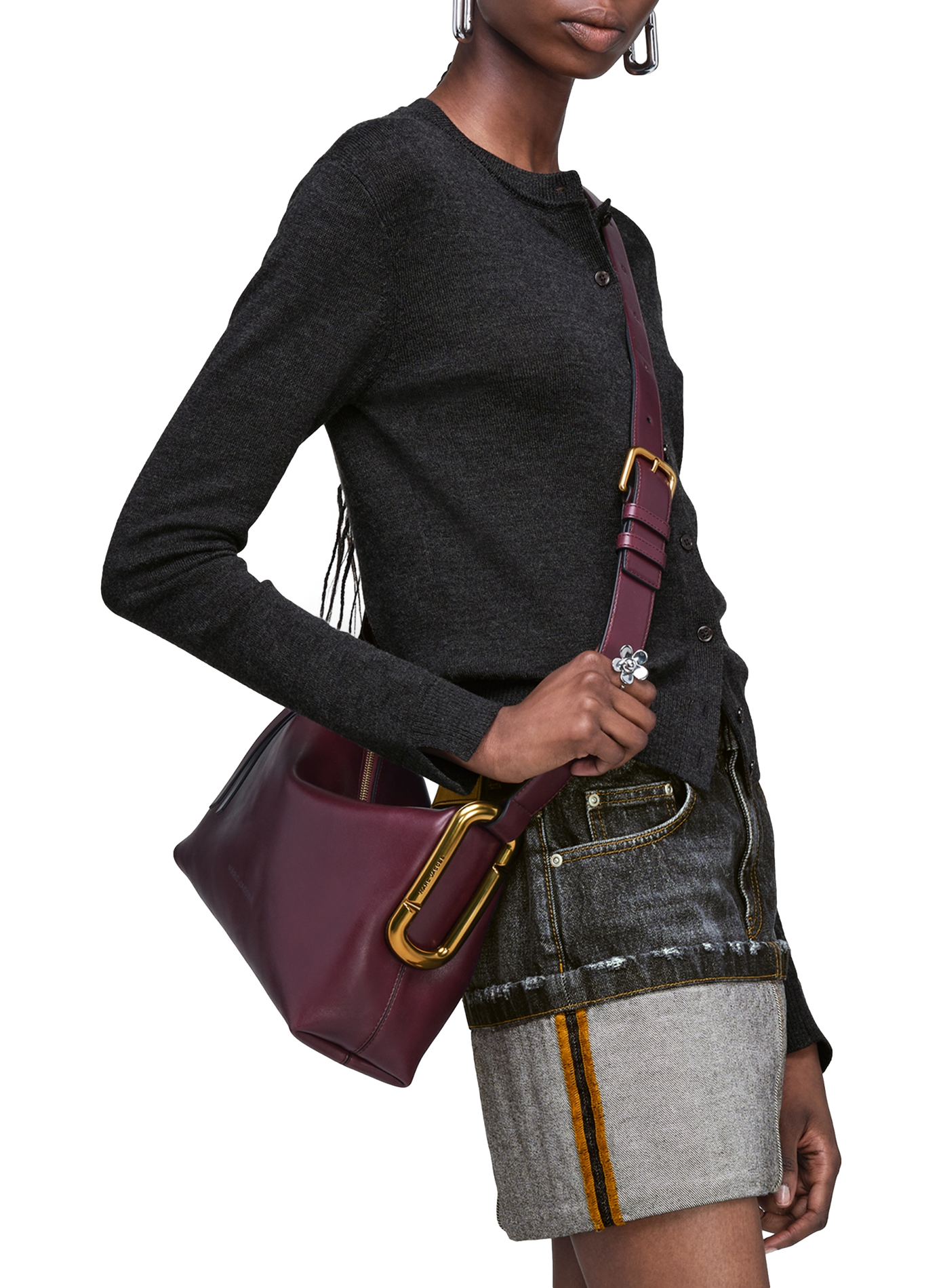 Sac épaule The Scene Medium en cuir MARC JACOBS Rouge