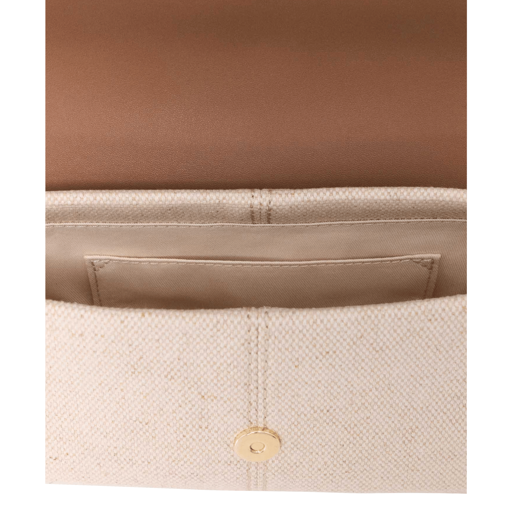Sac bandoulière en coton et en lin MAJE Beige