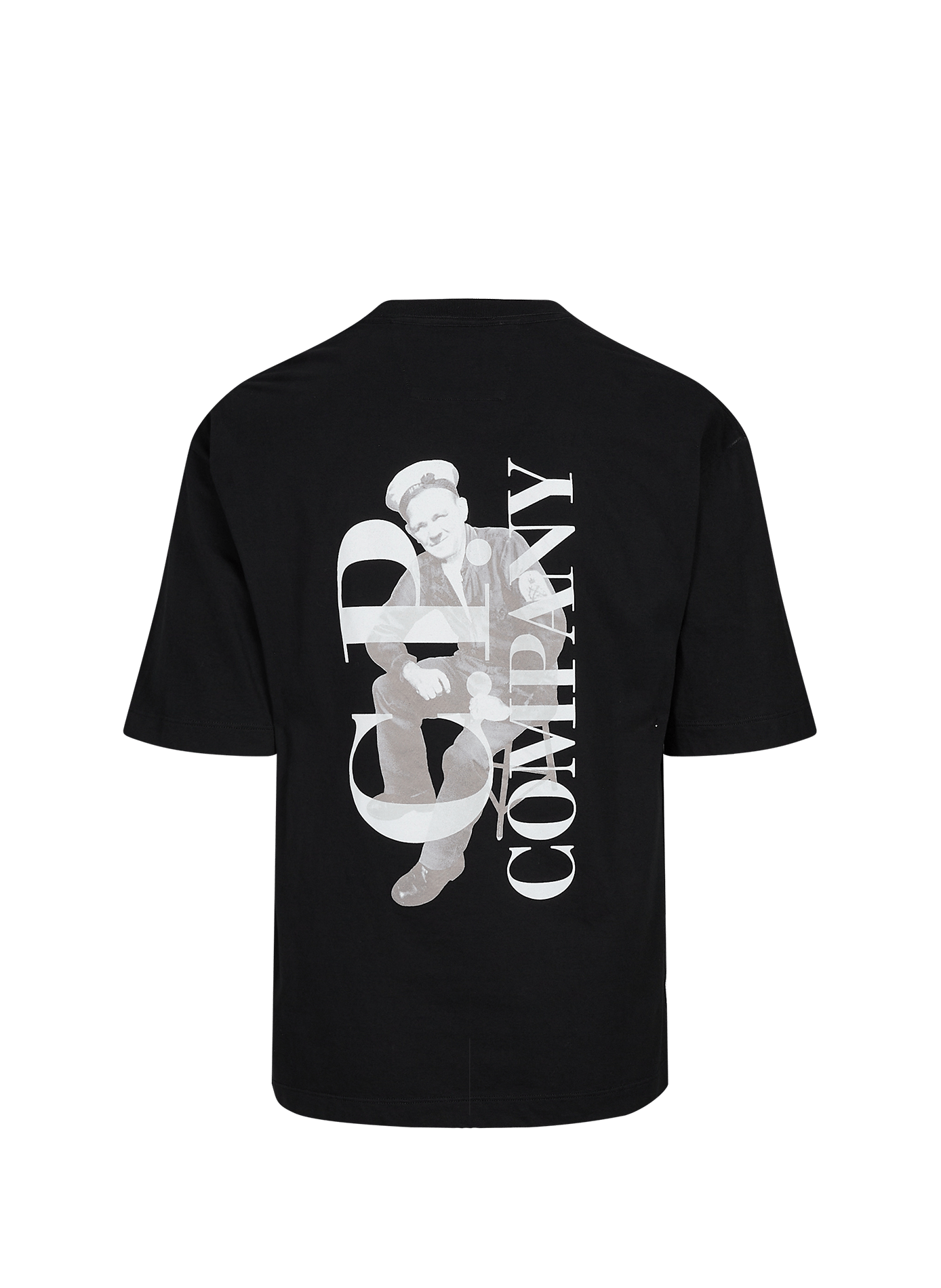 T-shirt à logo en coton CP COMPANY Noir