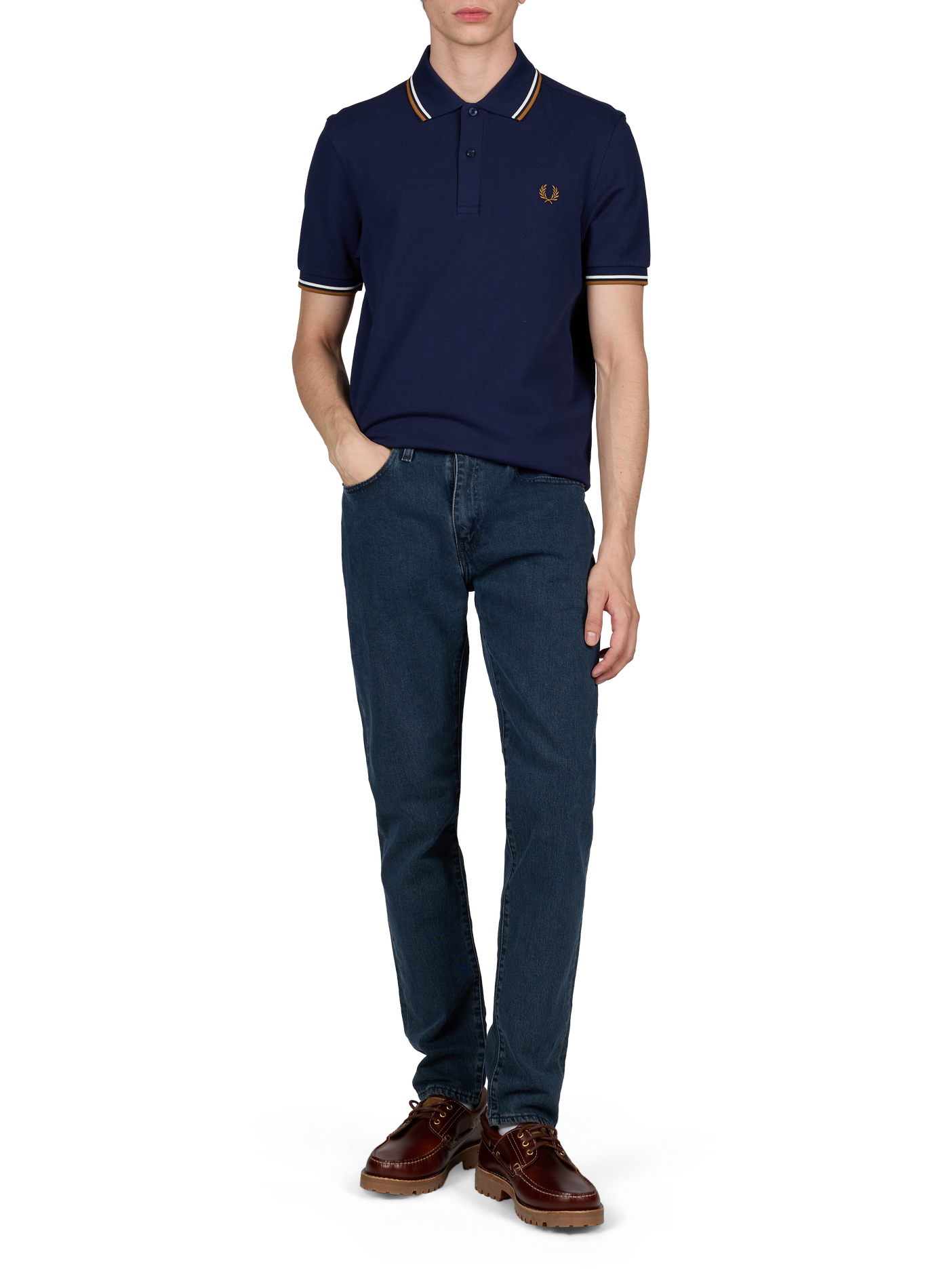 Cotton pique polo shirt FRED PERRY Blue