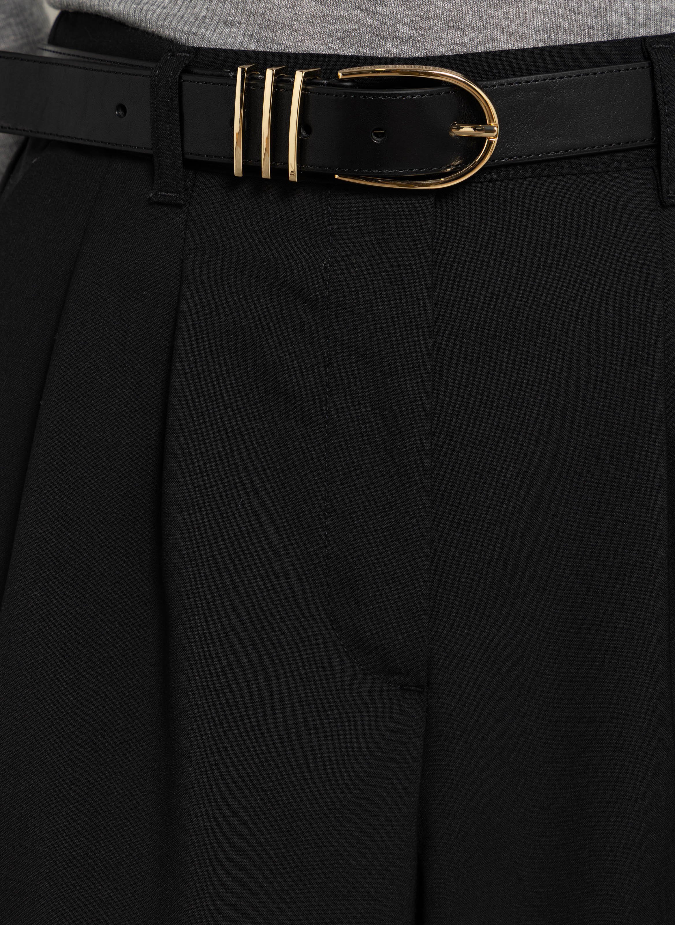 Ceinture en cuir john MAISON 123 Noir