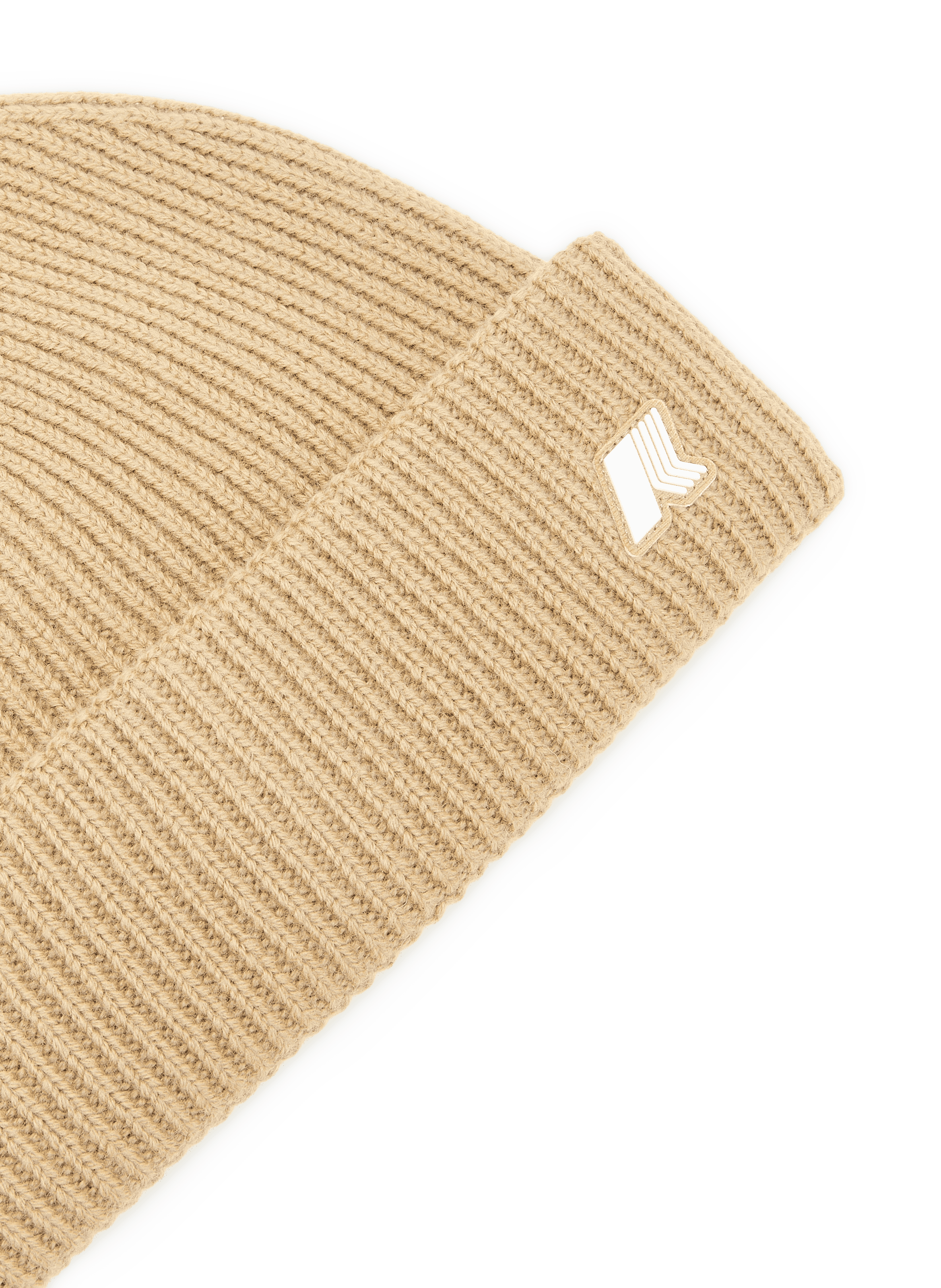 Bonnet côtelé Brice à logo K-WAY Beige