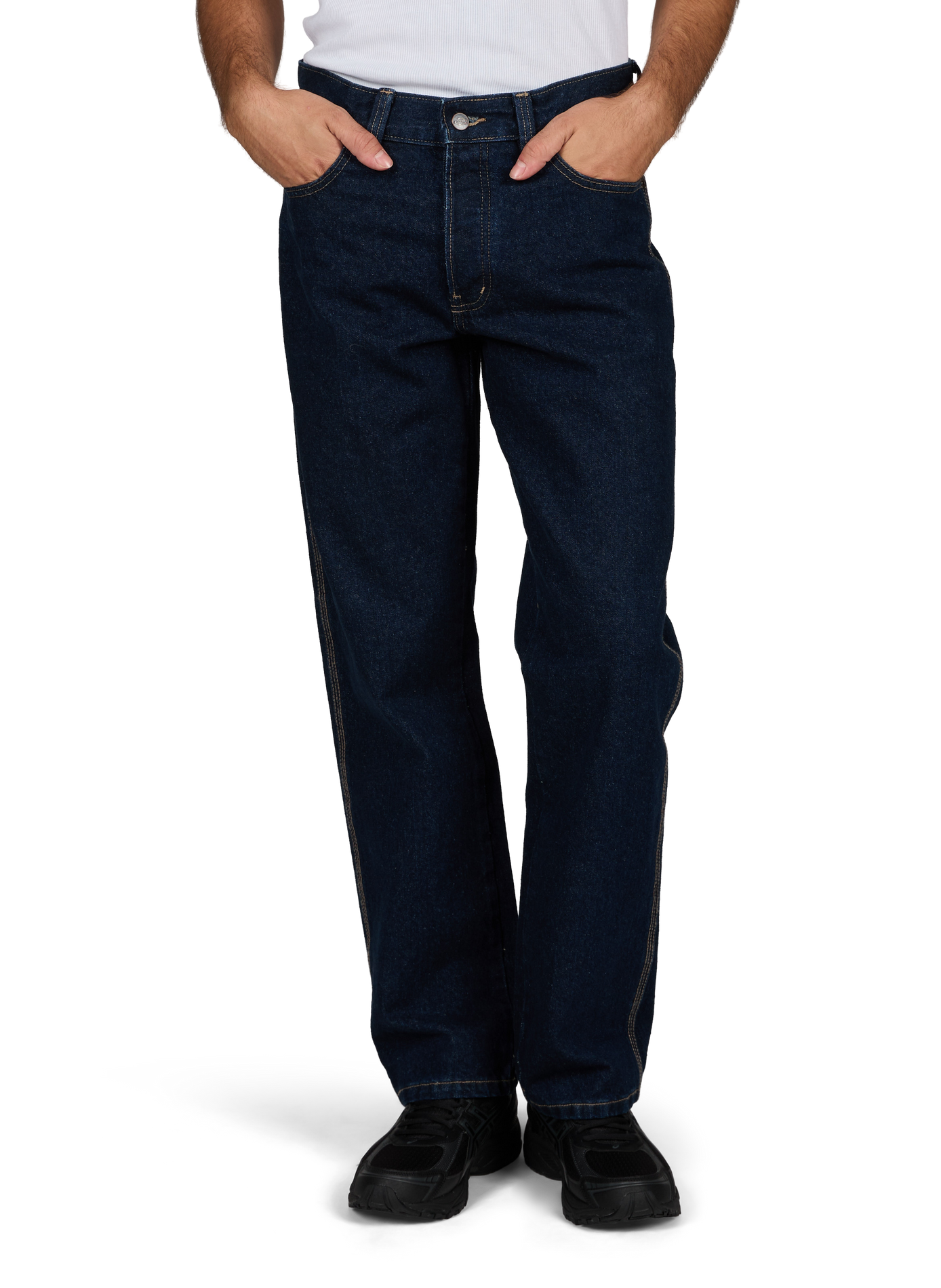 Rechte blauwe jeans van katoen DICKIES Blauw