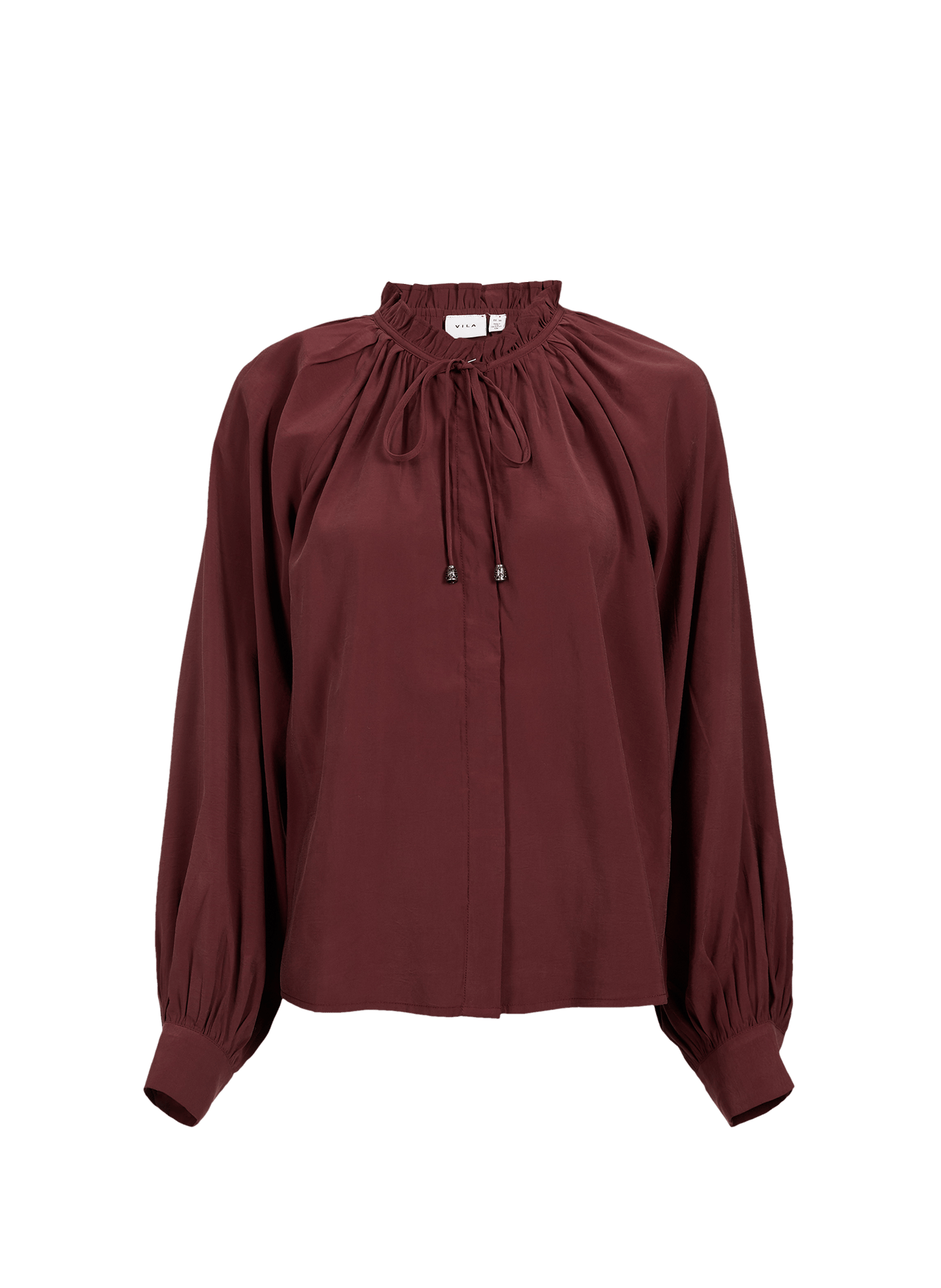 Chemise col rond VILA Rouge