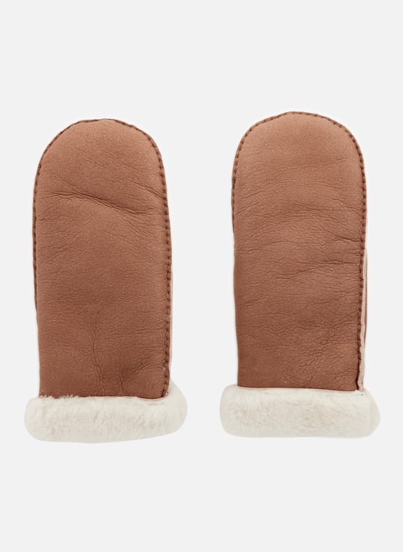 Leather mittens Brown by SAISON 1865 SAISON 1865 Leather mittens Brown
