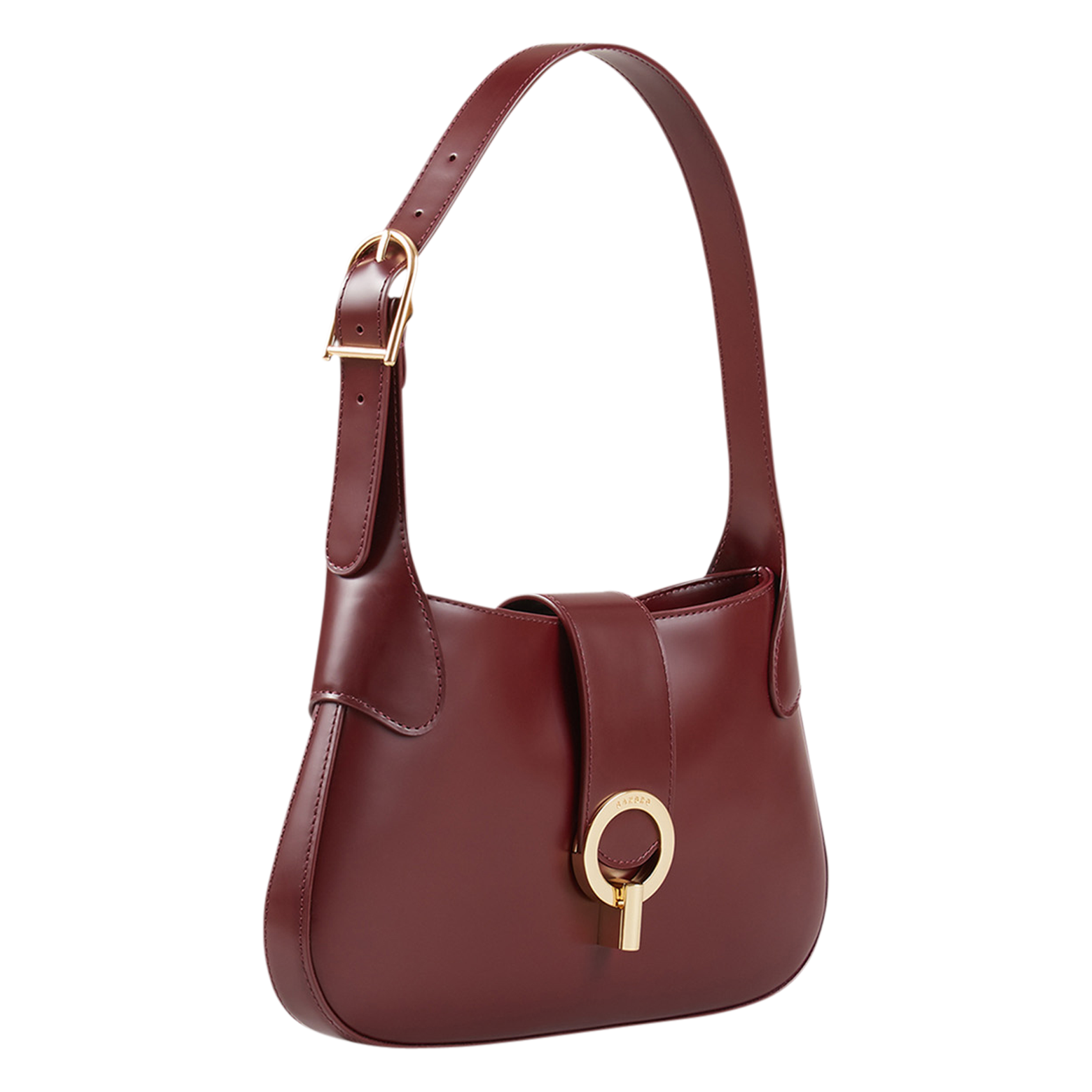 Sac en cuir lisse janet SANDRO Rouge