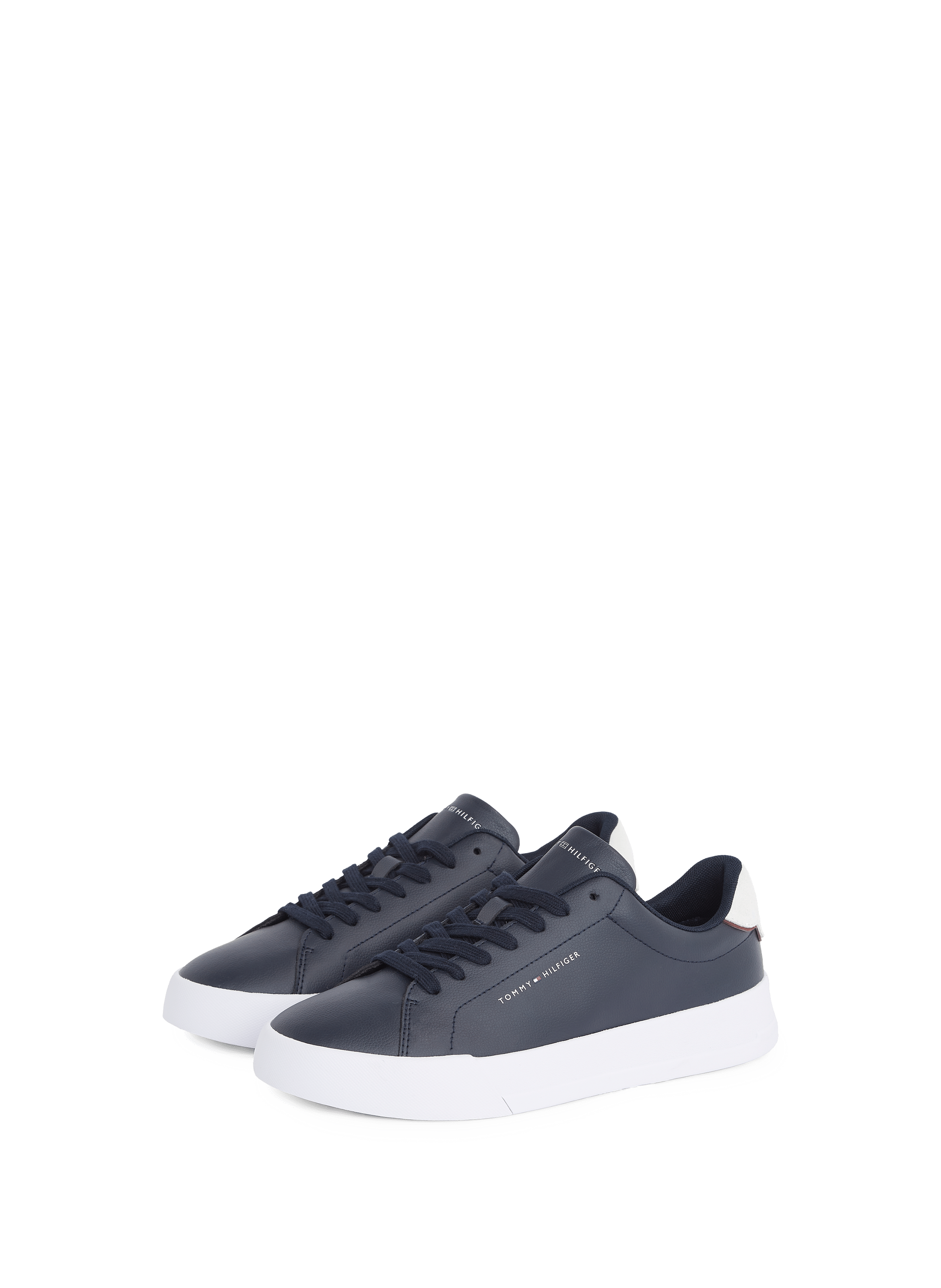 Basket cuir effet grainé Bleu