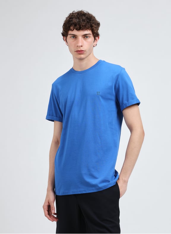 T-shirt brodé en coton Bleu by LES DEUX LES DEUX T-shirt brodé en coton Bleu