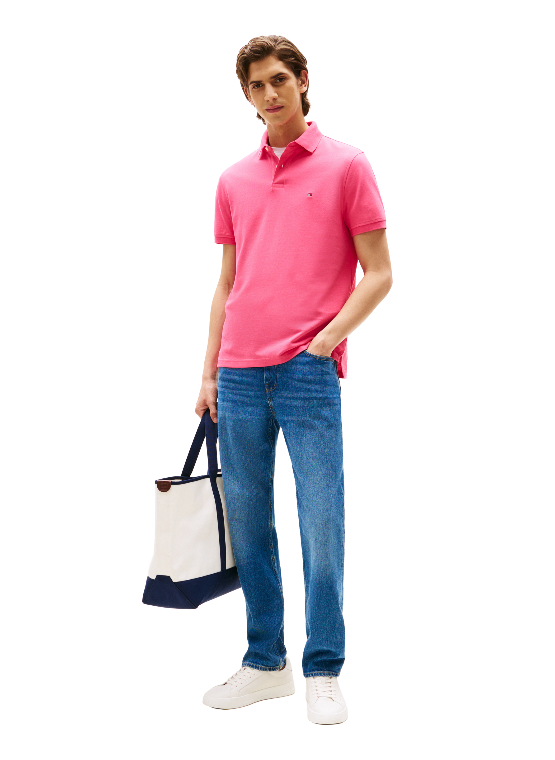 Iconic 1985 organic cotton polo shirt TOMMY HILFIGER Pink