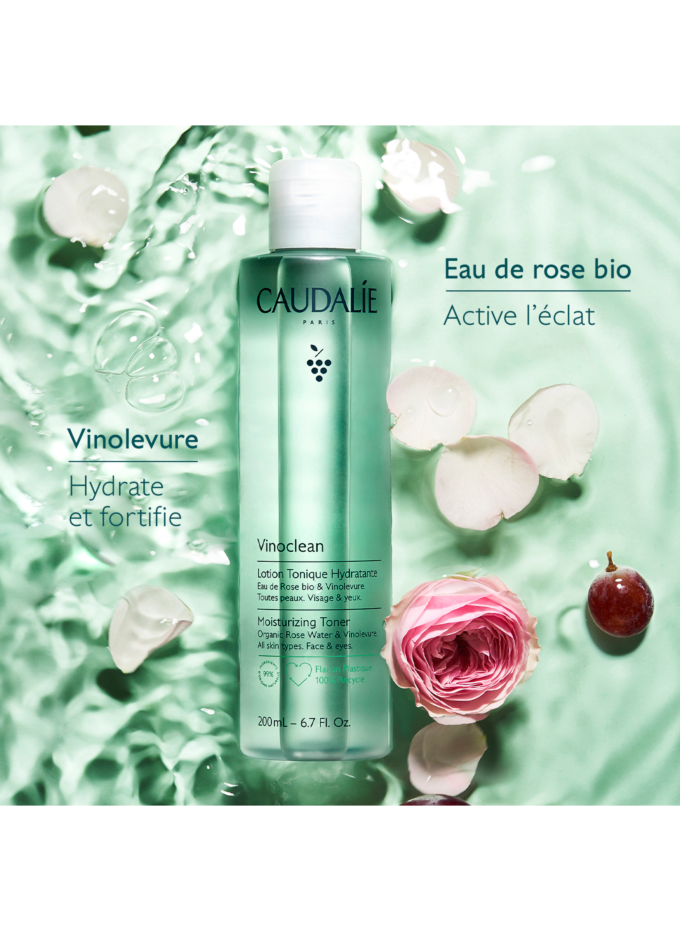 Vinoclean Hydrating Toning Lotion CAUDALIE No color