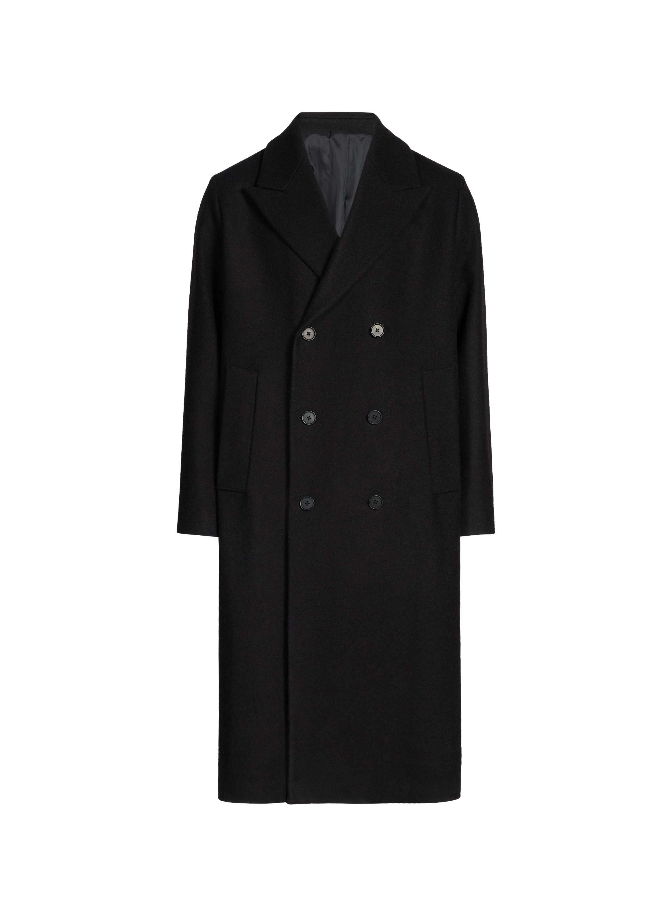 Culti25 tailored collar wool coat SAISON 1865 Black