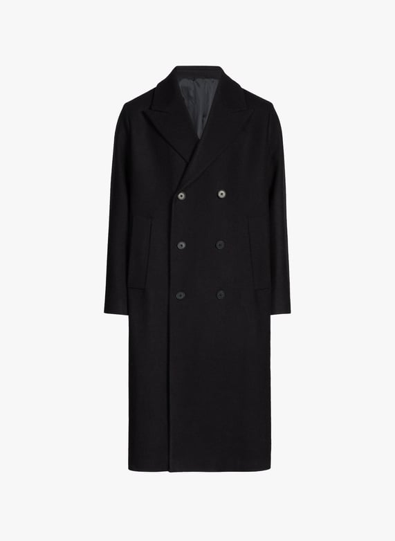 Manteau Cult125 col tailleur en laine | Noir by SAISON 1865 Manteau Cult125 col tailleur en laine Noir