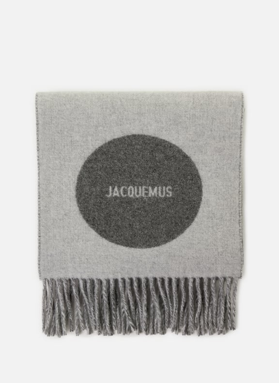 Square Round Scarf Grey by JACQUEMUS JACQUEMUS Square Round Scarf Grey