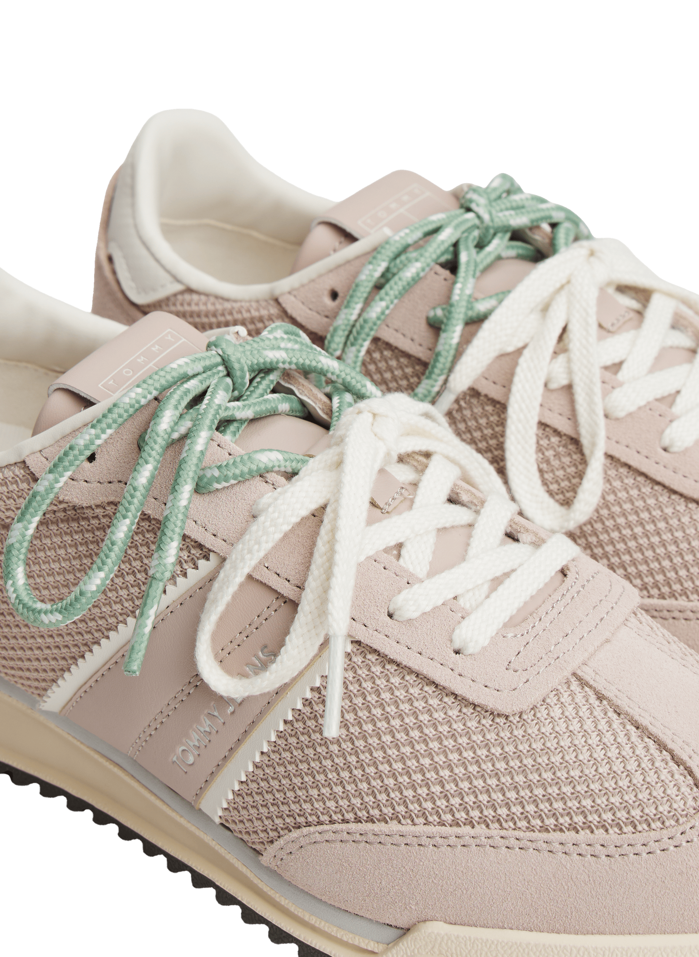 Two-tone serrated sole sneakers TOMMY HILFIGER Brown