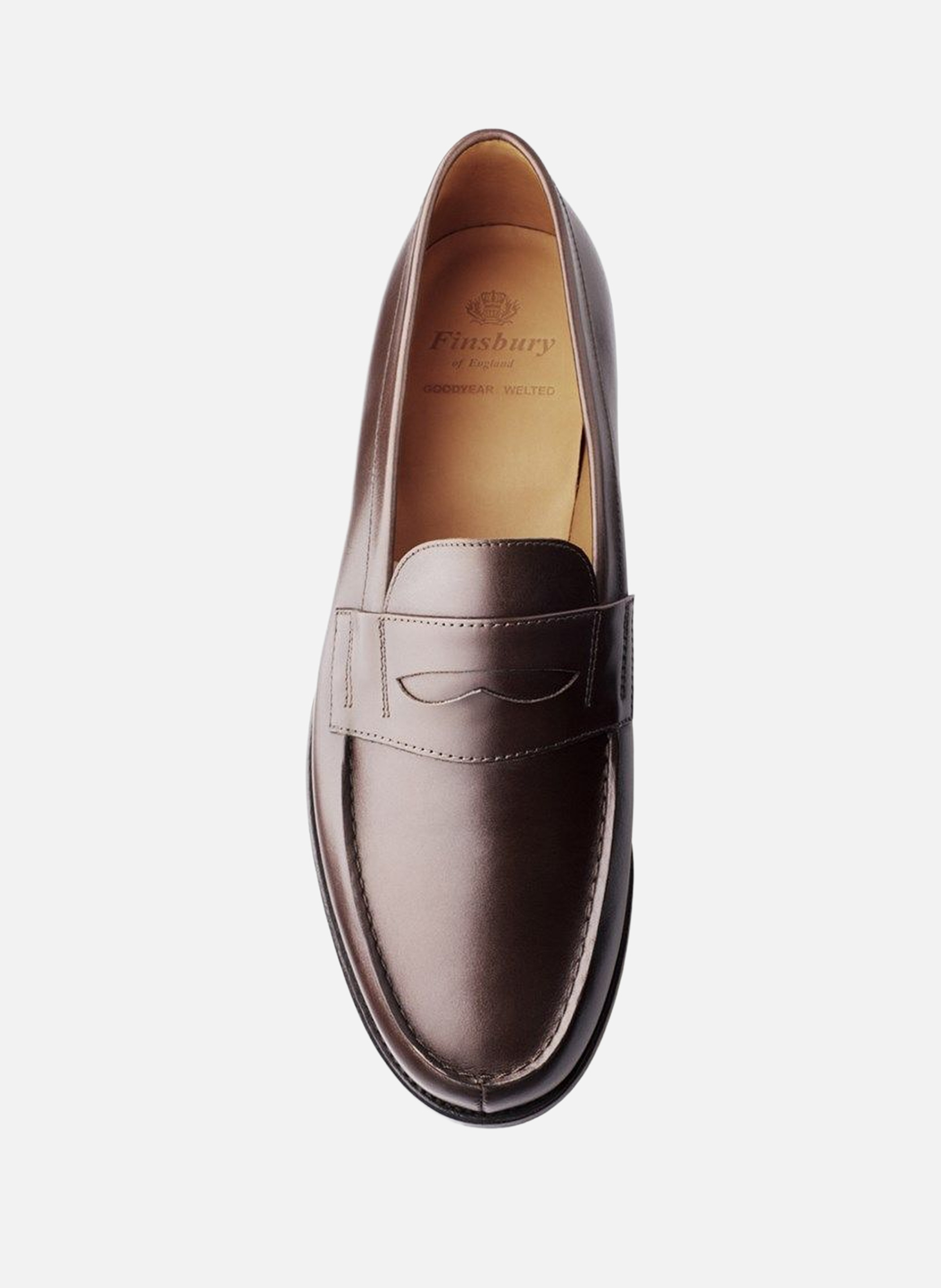 Mocassins cuir college 1986 FINSBURY Marron