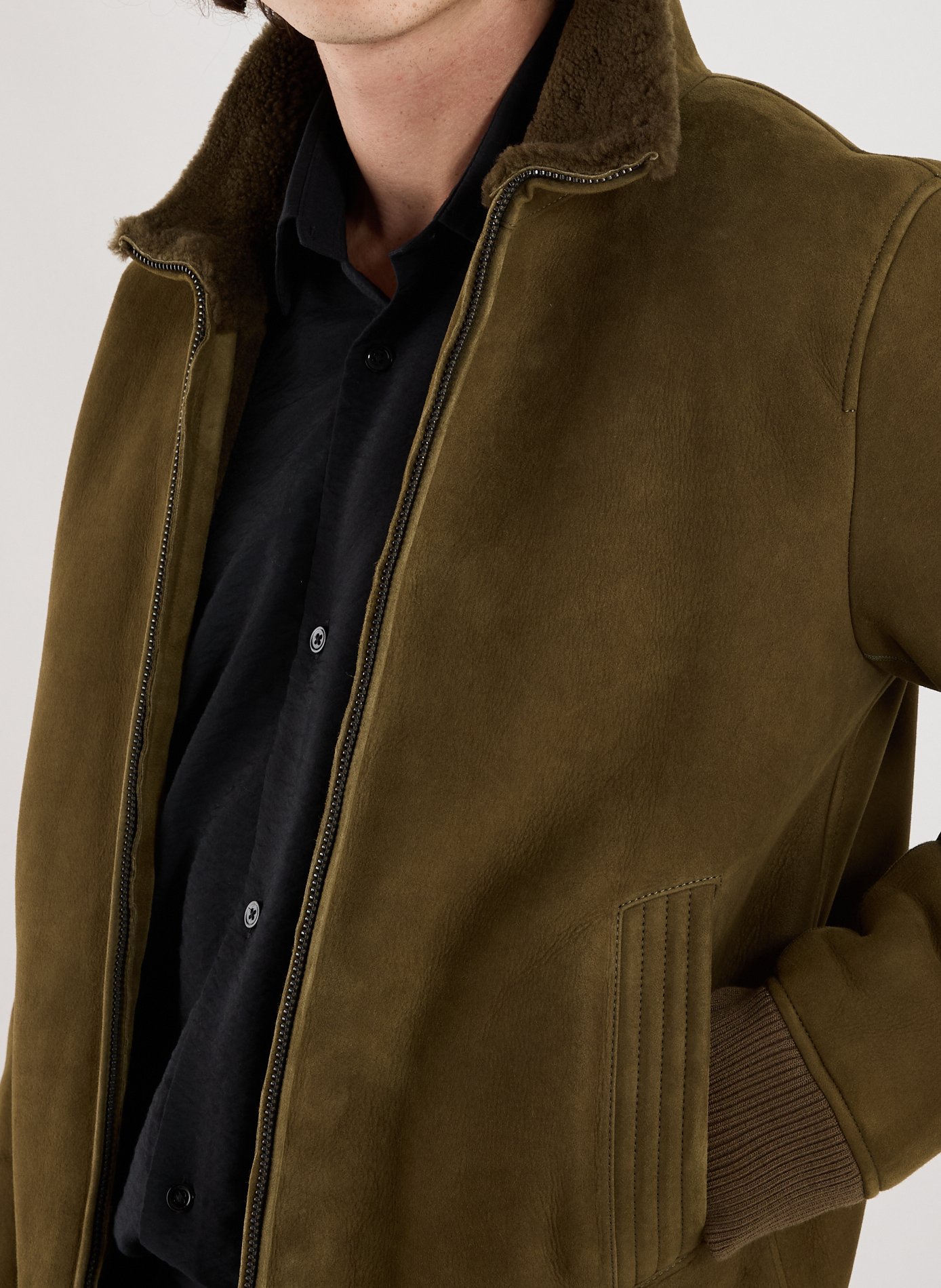 Blouson en daim Shearling CLOSED Vert