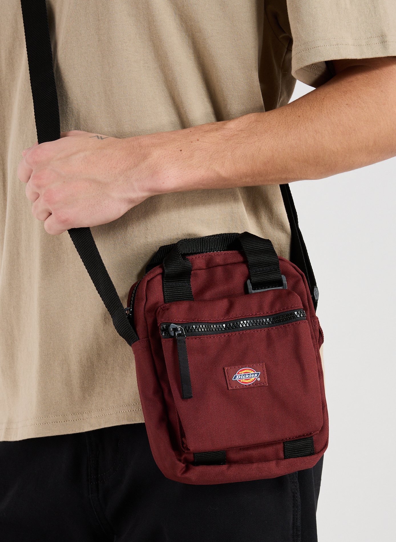 Sac à bandoulière zippé DICKIES Rouge